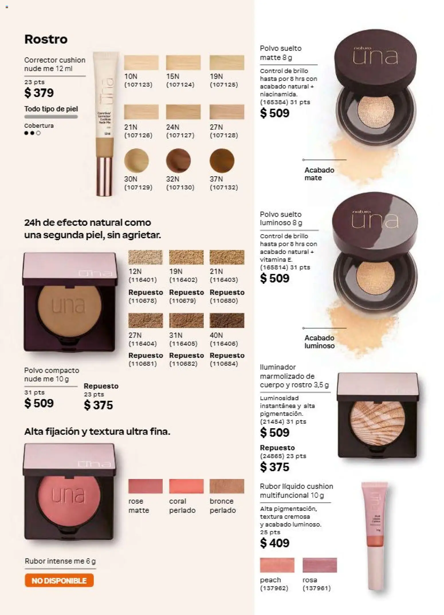 Nuevas ofertas de Natura válidas en toda la República Mexicana desde el 31/07/2026. ¡Encuentra las mejores ofertas en Natura campaña 12 2026! | Página: 59 | Productos: Brillo, Polvo compacto, Mate, Polvo