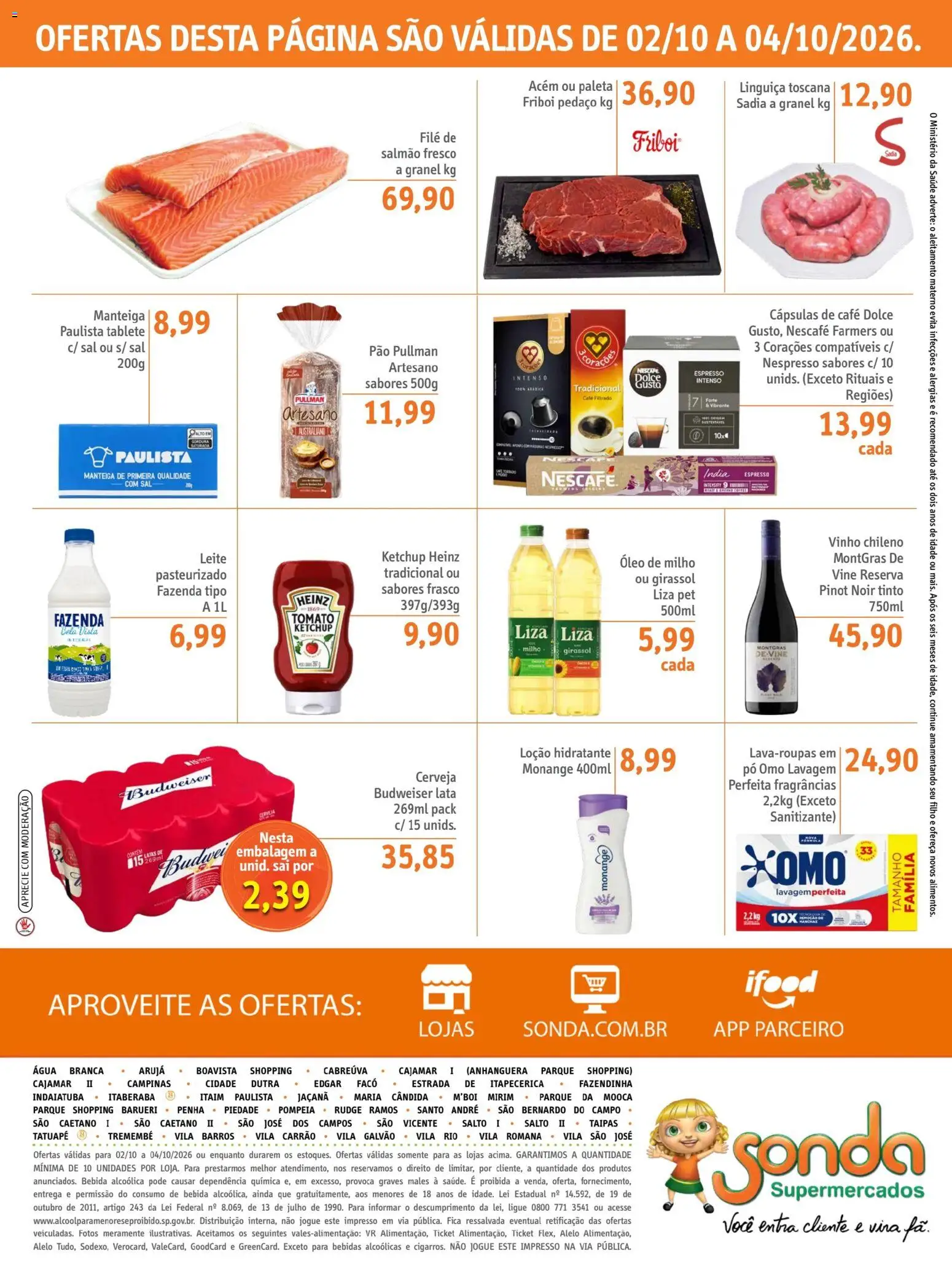 Sonda Folheto - válido de 30/09/2026 | Página: 2 | Produtos: Pó, Acém, Sal, Milho