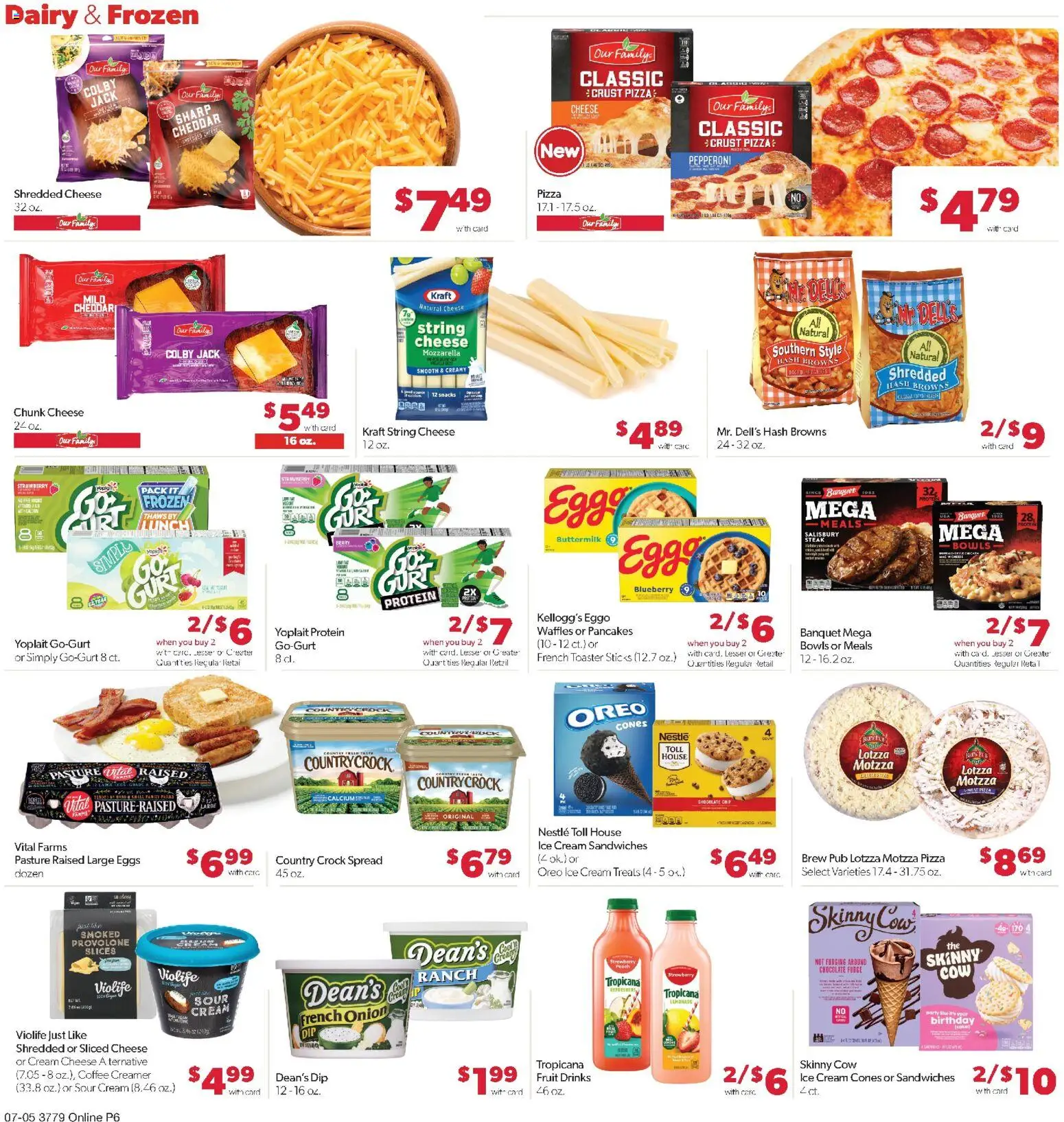 Family Fare Weekly Ad - NE - valid from 07/05/2026 | Page: 10 | Products: Cheese, Eggs, Coffee, Ice cream