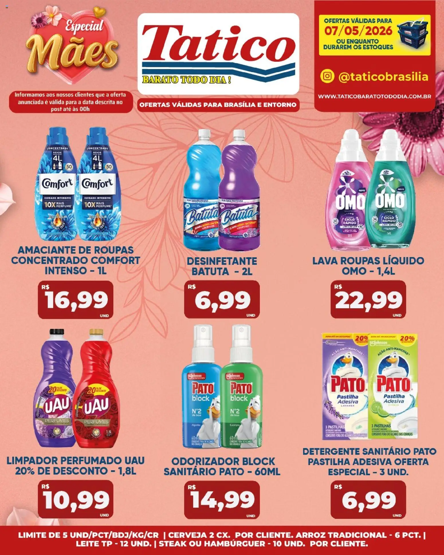 Tatico Folheto - válido de 07.05.2026 | Página: 20 | Produtos: Leite, Roupas, Perfumes, Batata