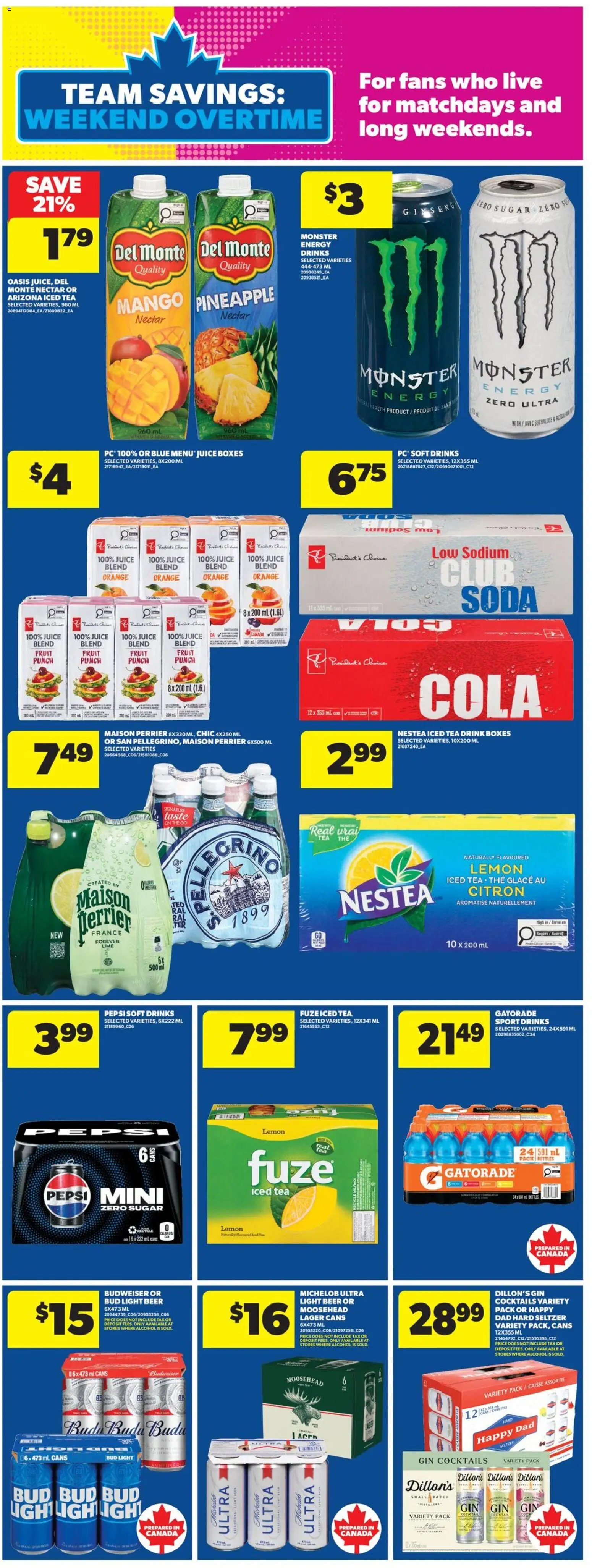 Real Canadian Superstore flyer valid from 07.05.2026 | Page: 26 | Products: Tea, Pineapple, Gin, Beer
