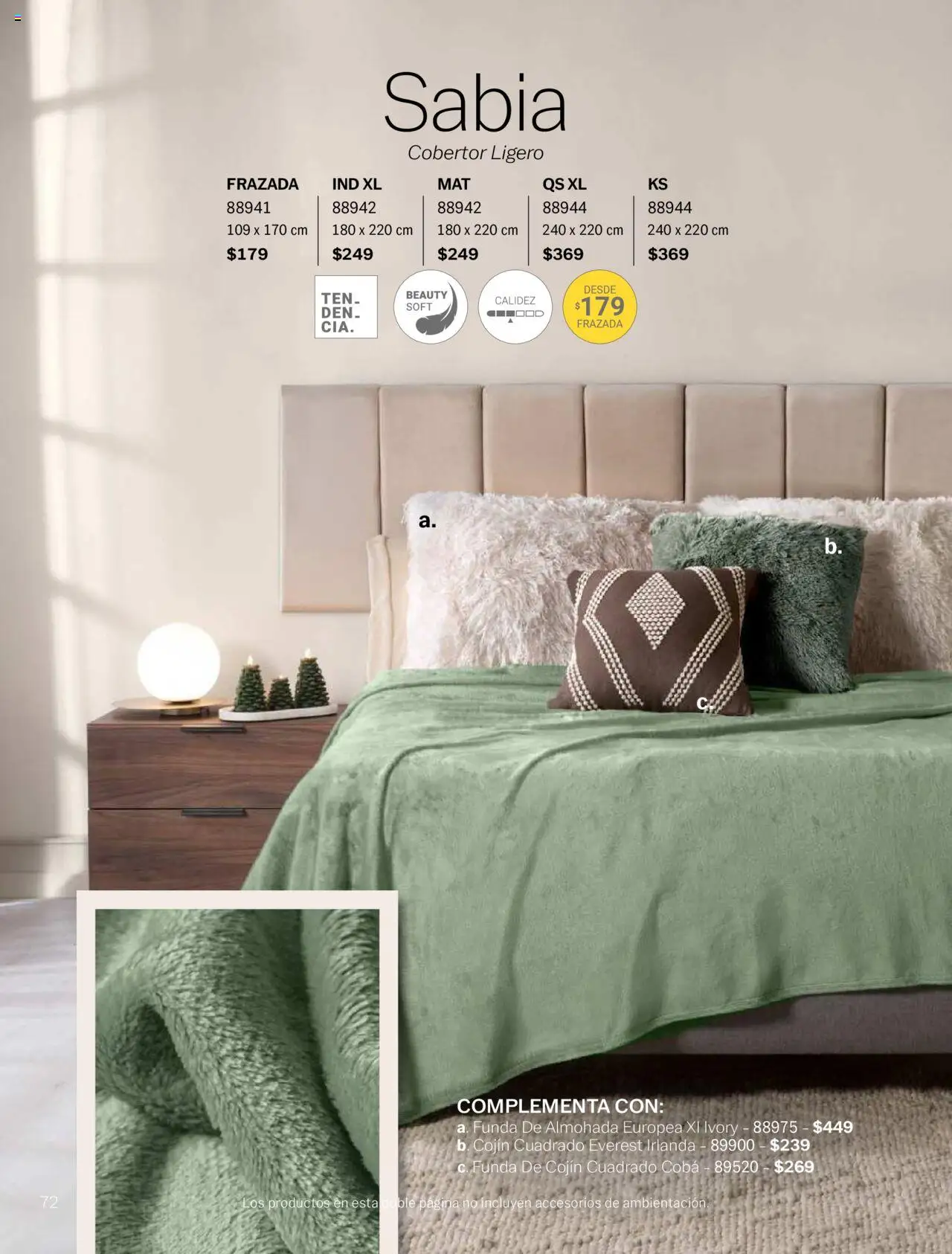 Nuevas ofertas de Vianney válidas en toda la República Mexicana desde el 15/08/2025. ¡Encuentra las mejores ofertas en Vianney - Catálogo Invierno! | Página: 74 | Productos: Cobertor, Funda, Funda de almohada, Almohada