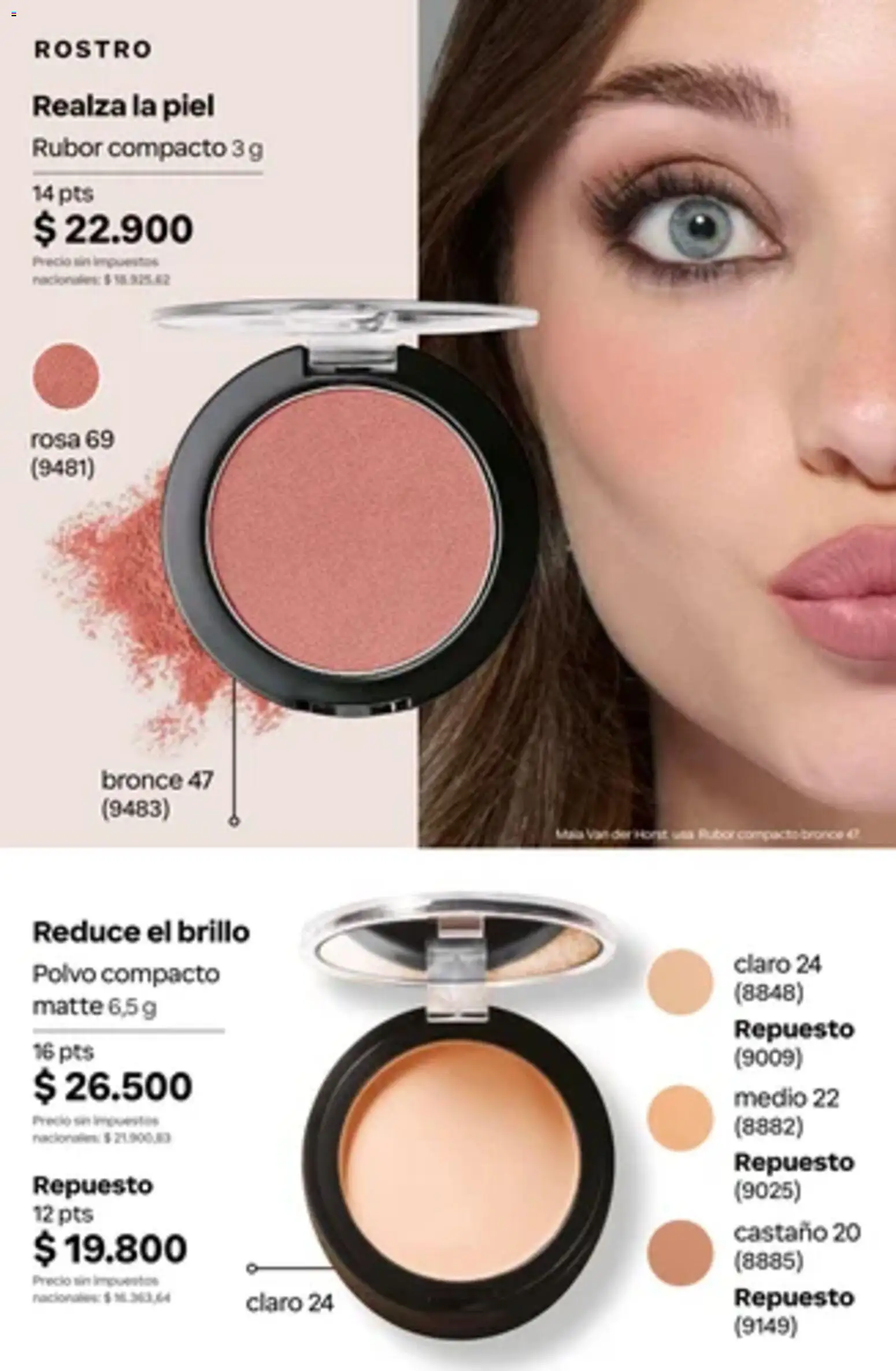 Catálogo Natura Ciclo 14 │ válido desde el 01/10/2026 | Página: 164 | Productos: Rubor, Polvo, Brillo, Polvo compacto