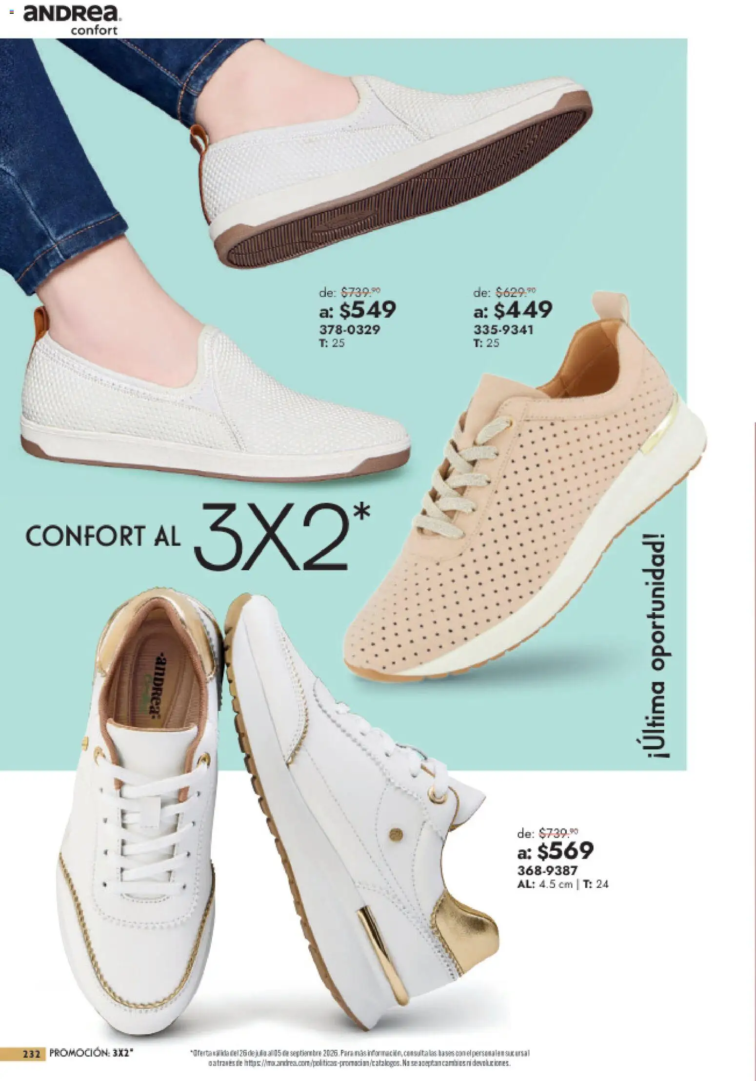 Nuevas ofertas de Andrea válidas en toda la República Mexicana desde el 26/07/2026. ¡Encuentra las mejores ofertas en Andrea catálogo Outlet! | Página: 232