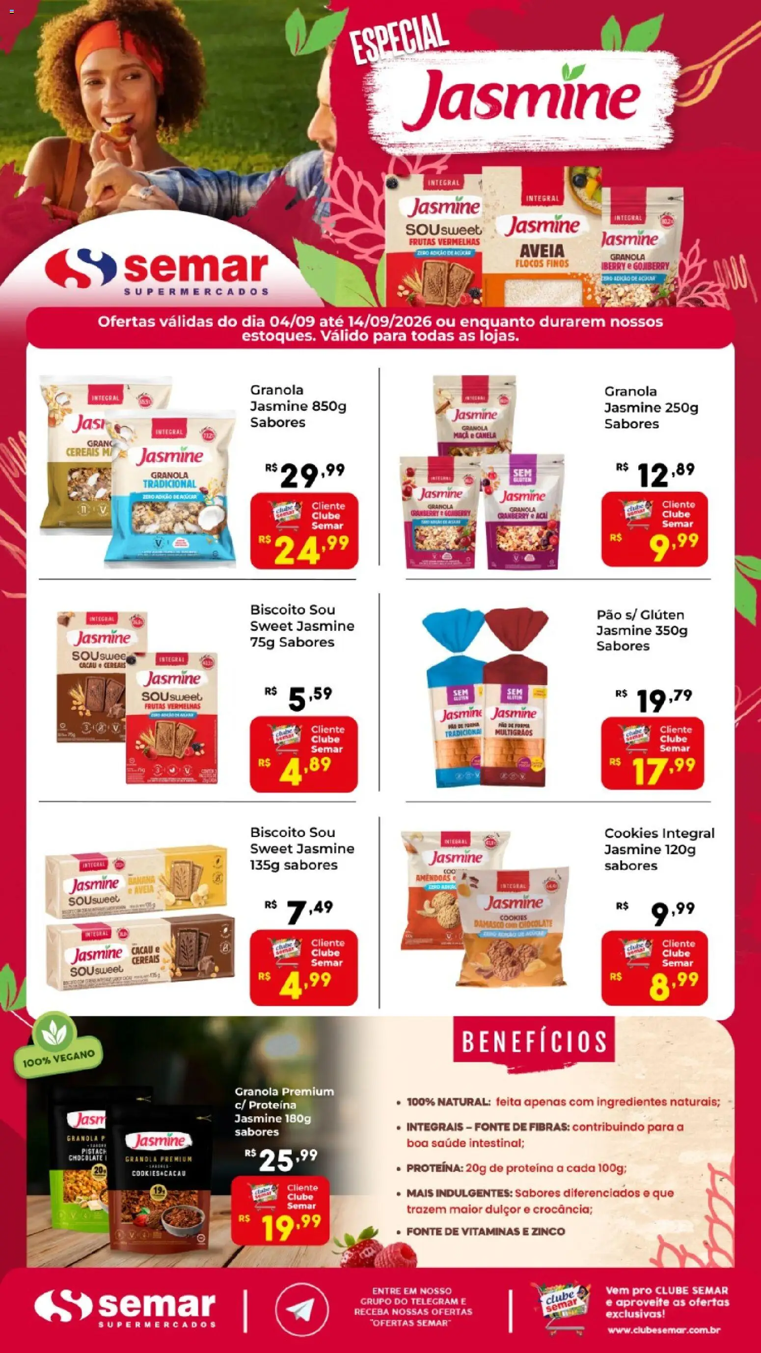 Semar Supermercado Folheto - válido de 04/09/2026 | Página: 1 | Produtos: Frutas, Pão, Cereais, Amêndoas