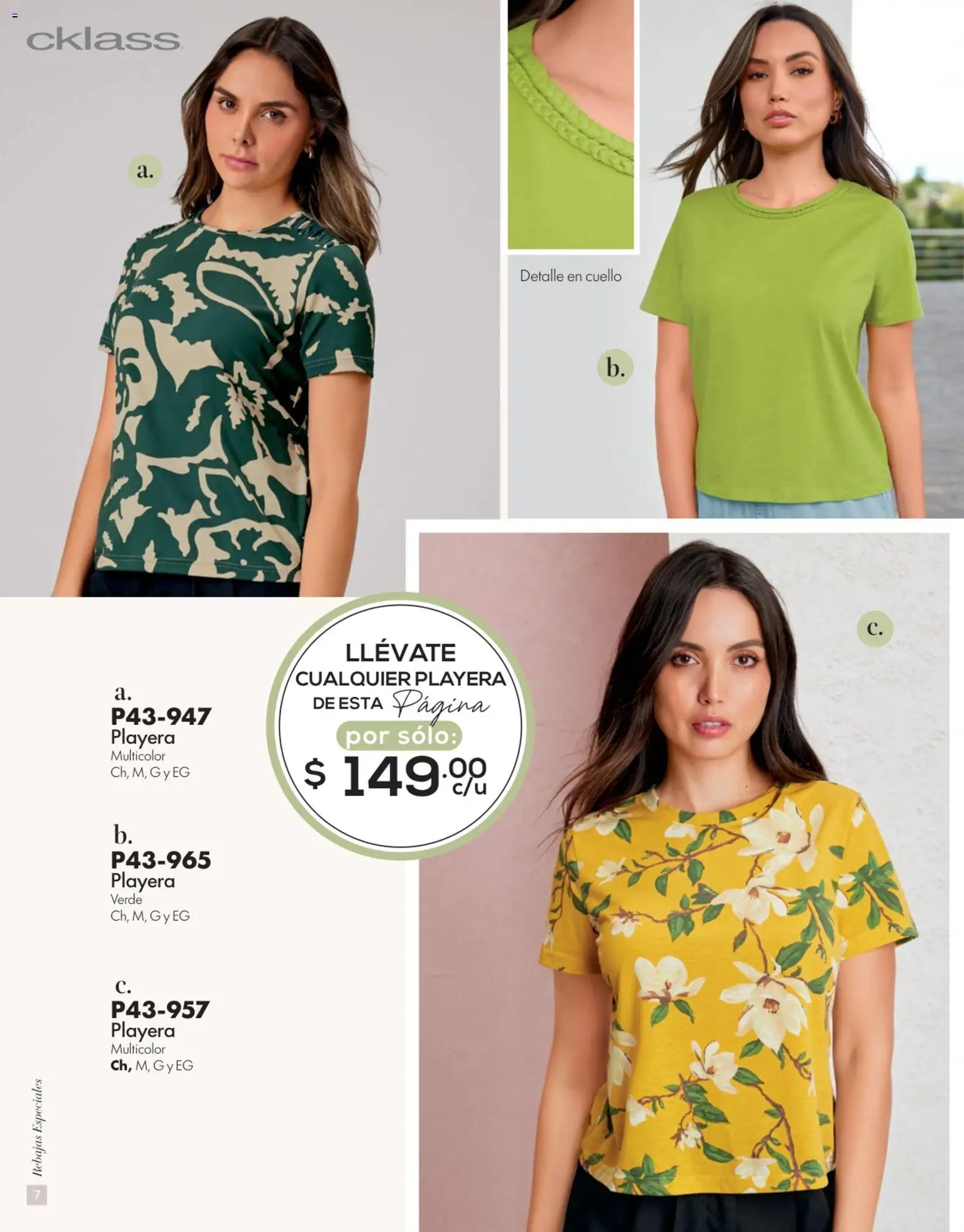 Nuevas ofertas de Cklass válidas en toda la República Mexicana desde el 15.06.2026. ¡Encuentra las mejores ofertas en Cklass catálogo Verano! | Página: 8 | Productos: Playera