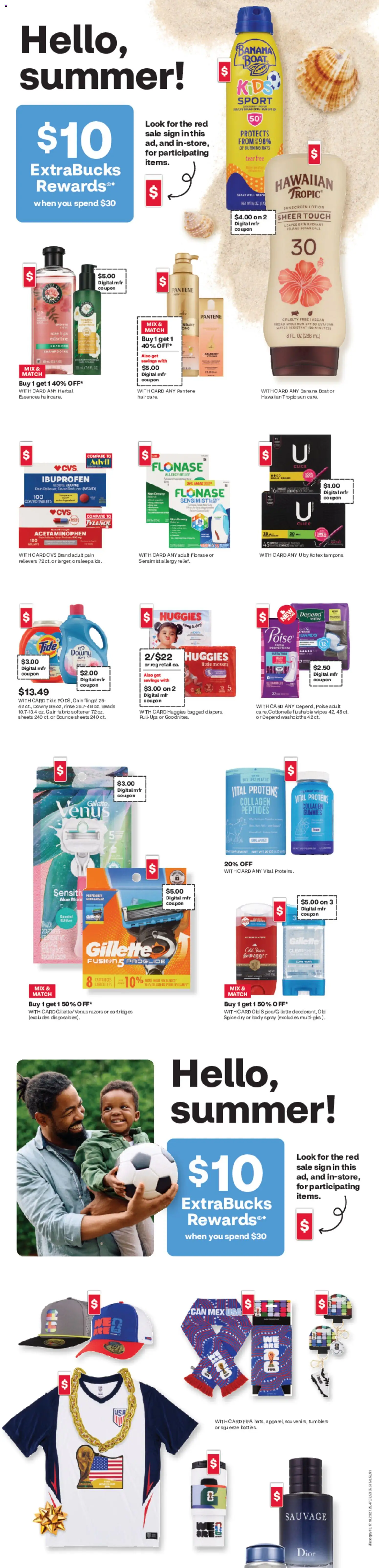 CVS Pharmacy Weekly Ad - PA - valid from 14.06.2026 | Page: 3 | Products: Conditioner, Sunscreen, Fabric softener, UPS
