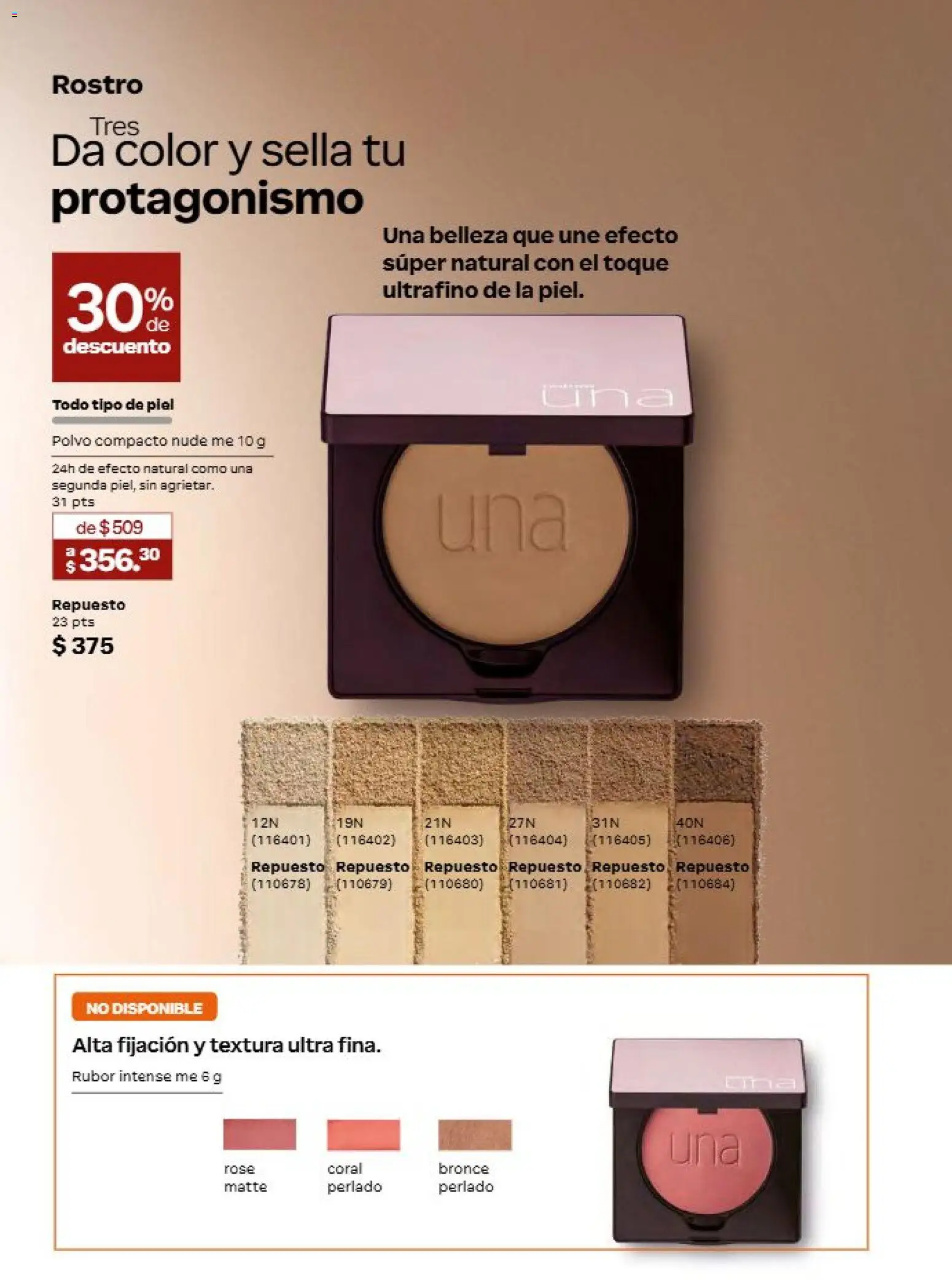 Nuevas ofertas de Natura válidas en toda la República Mexicana desde el 11/09/2026. ¡Encuentra las mejores ofertas en Natura campaña 14 2026! | Página: 54 | Productos: Polvo compacto, Polvo, Rubor