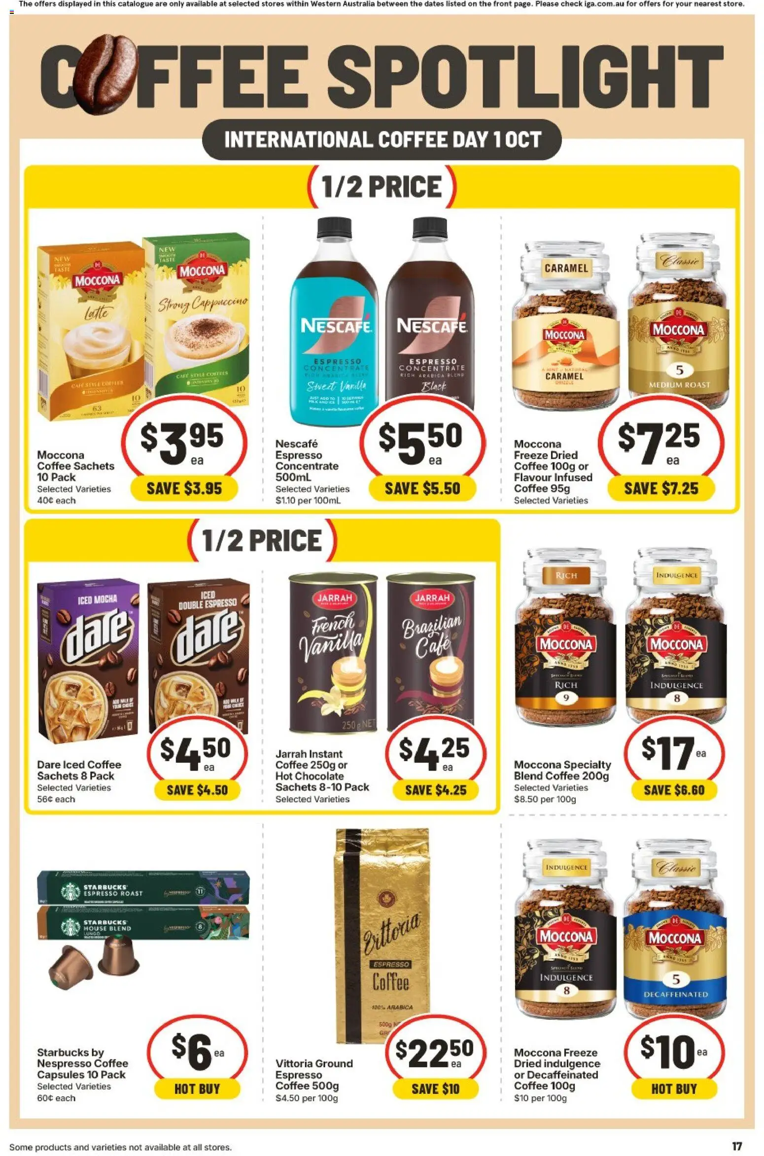 IGA catalogue - valid from 30/09/2026 | Page: 17 | Products: Chocolate, Capsules, Moccona, Roast