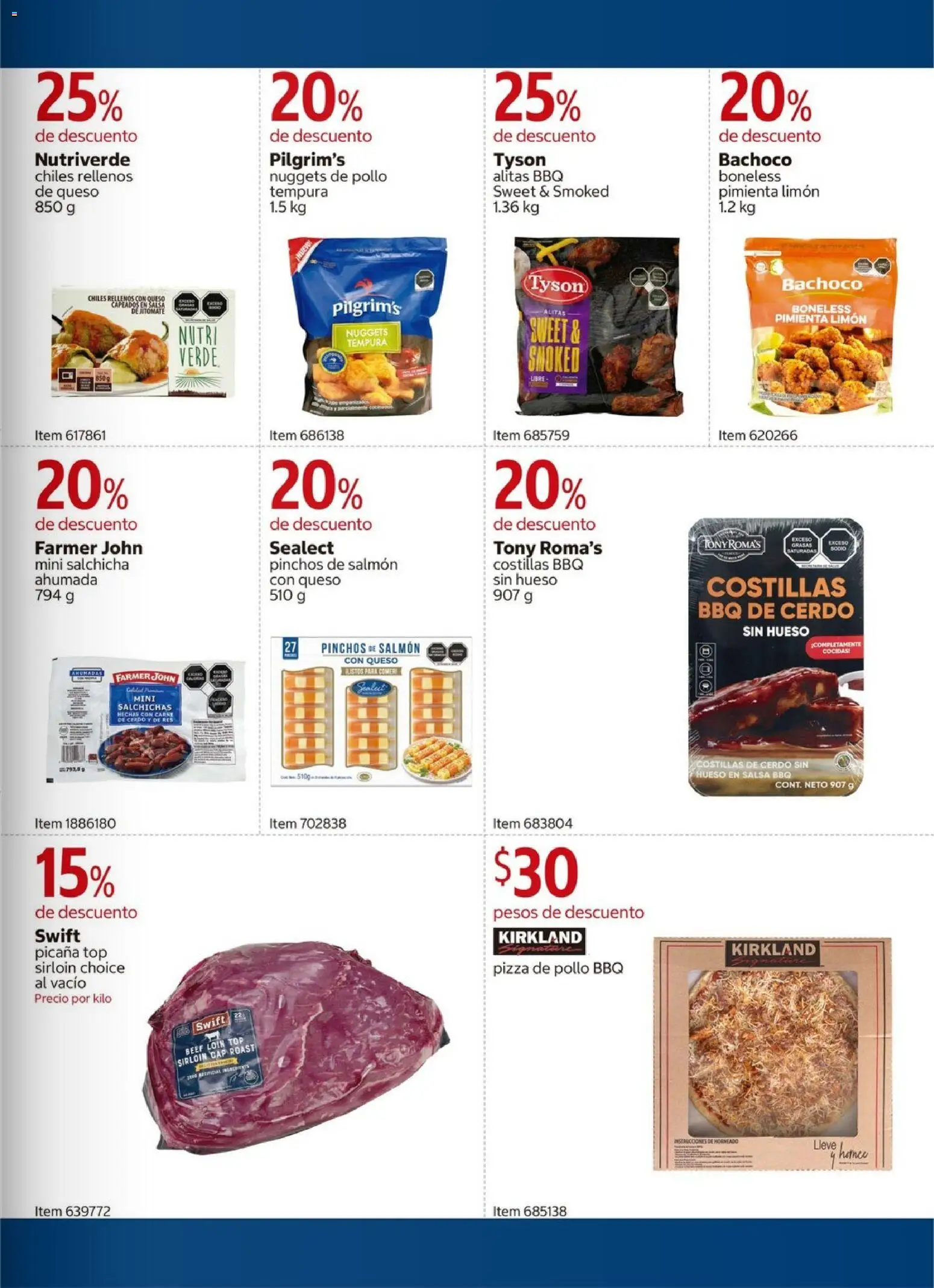 Nuevas ofertas de Costco válidas en toda la República Mexicana desde el 08.06.2026. ¡Encuentra las mejores ofertas en Costco catálogo! | Página: 5 | Productos: Salchicha, Queso, Pizza, Res
