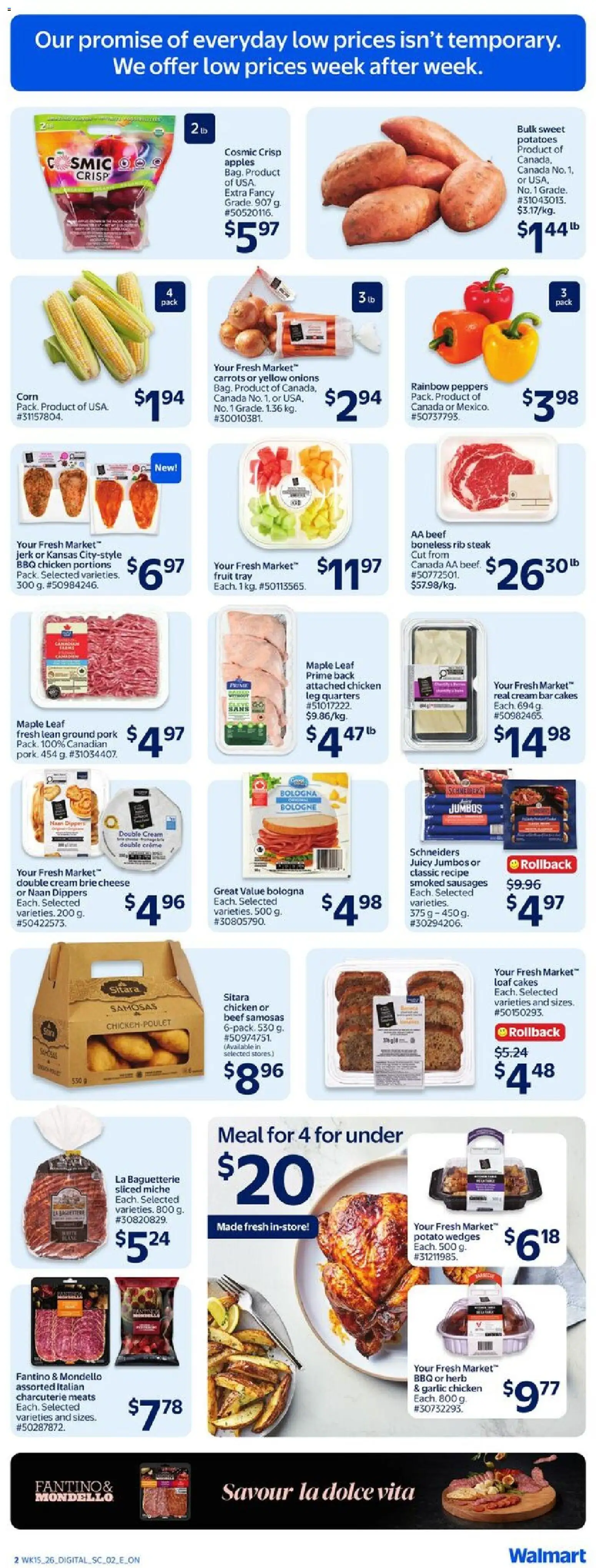 Walmart flyer valid from 07.05.2026 | Page: 3 | Products: Beef, Potatoes, Cheese, Pork