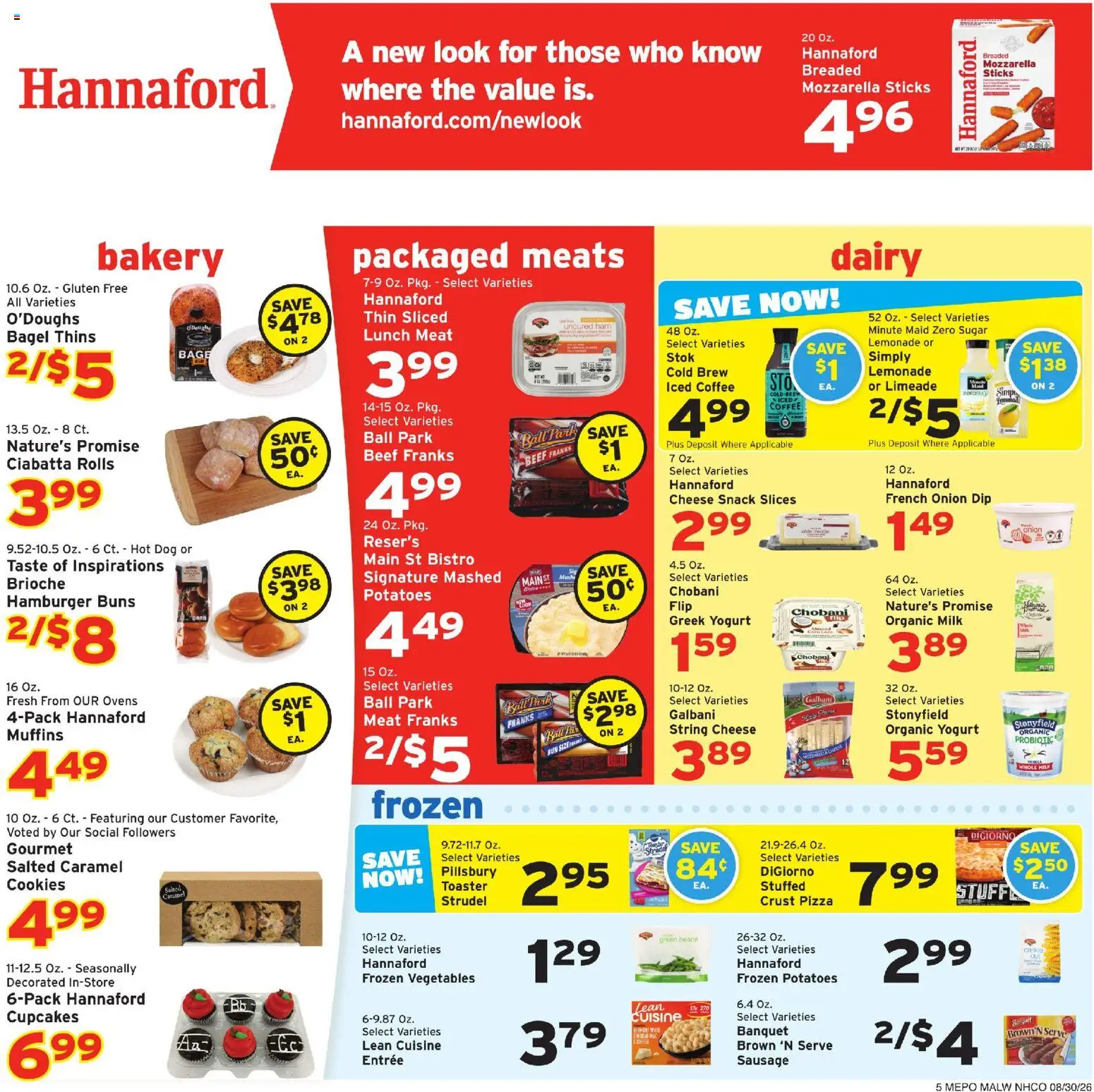 Hannaford Weekly Ad - valid from 08/30/2026 | Page: 5 | Products: Bakery, Beef, Sausage, Onion
