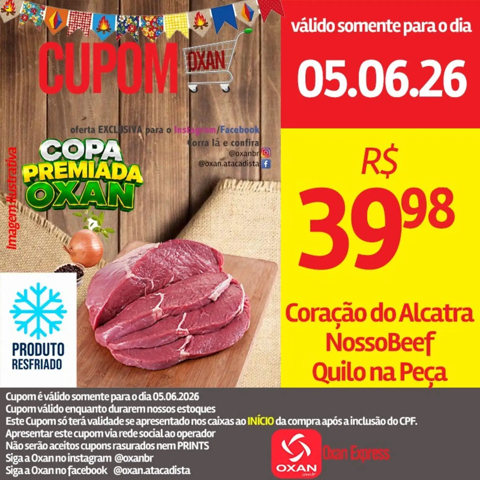Oxan Atacadista Folheto - válido de 05.06.2026 | Página: 4 | Produtos: Alcatra, Copa