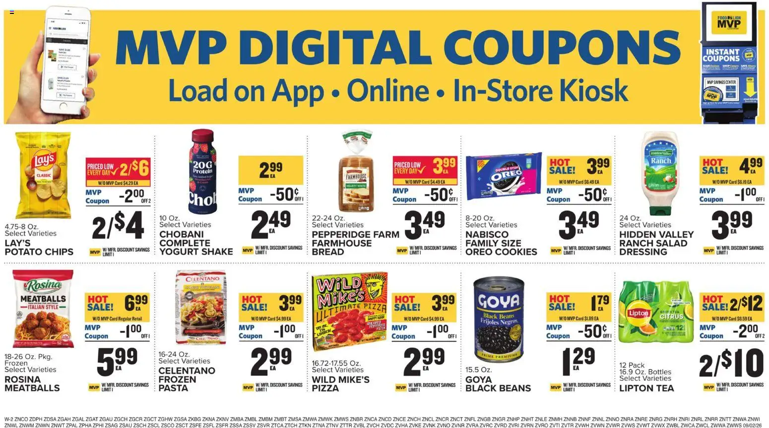 Food Lion Weekly Ad - valid from 09/02/2026 | Page: 16 | Products: Bread, Pizza, Chips, Cookies