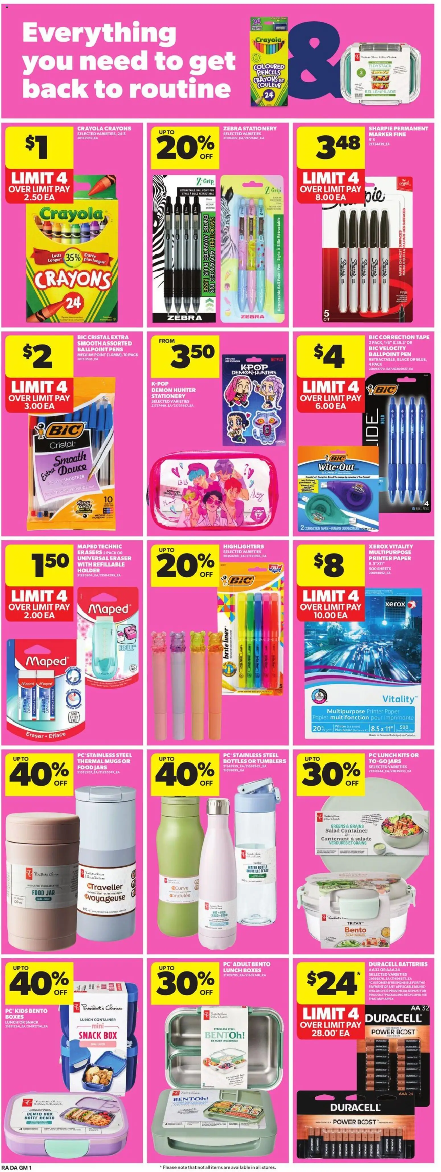Atlantic Superstore flyer valid from Aug 6, 2026 | Page: 20 | Products: Salad, PC, Printer, Box