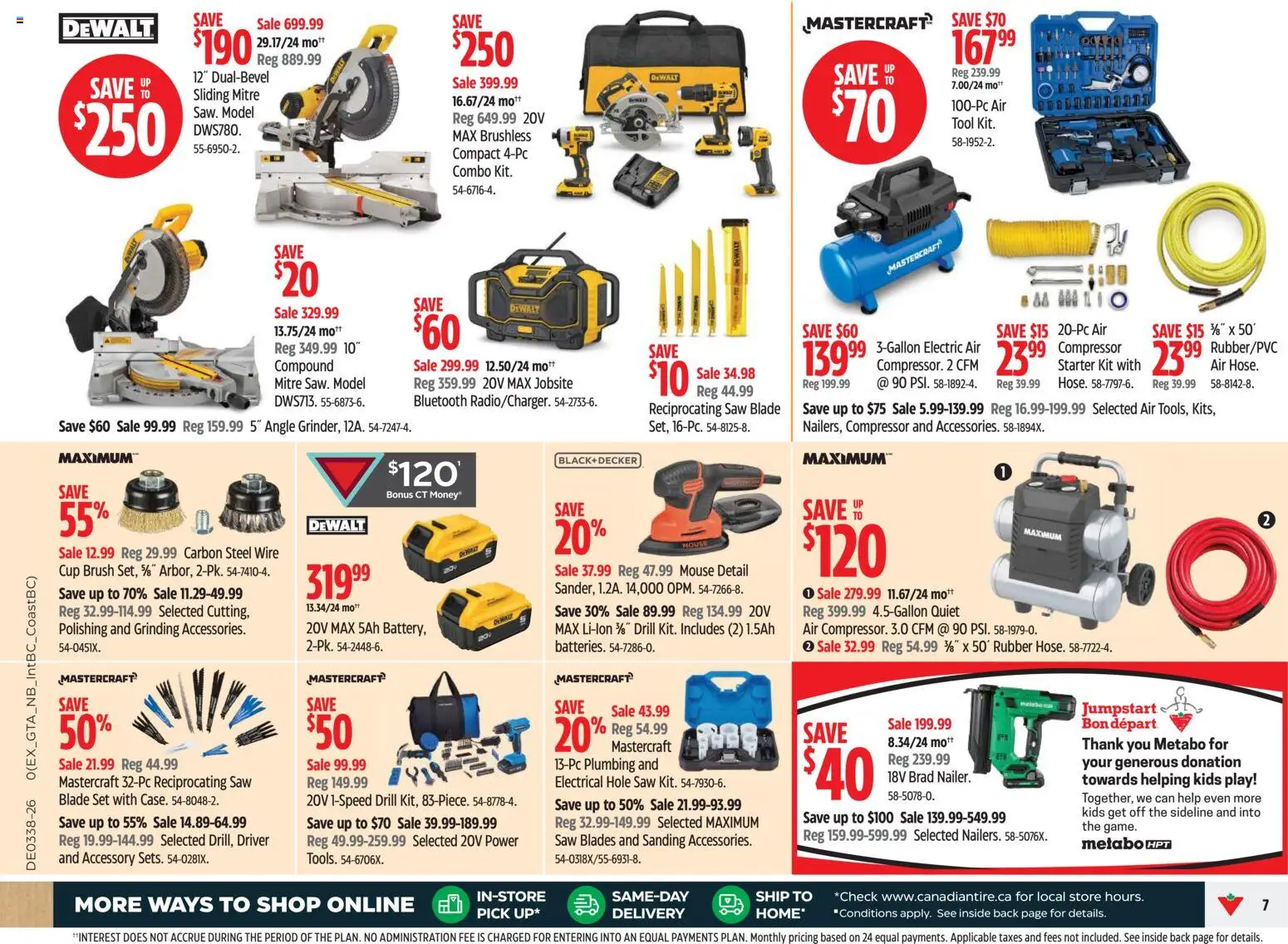 Canadian Tire flyer valid from Sep 17, 2026 | Page: 7 | Products: Mouse, Compressor, Brush, Air compressor