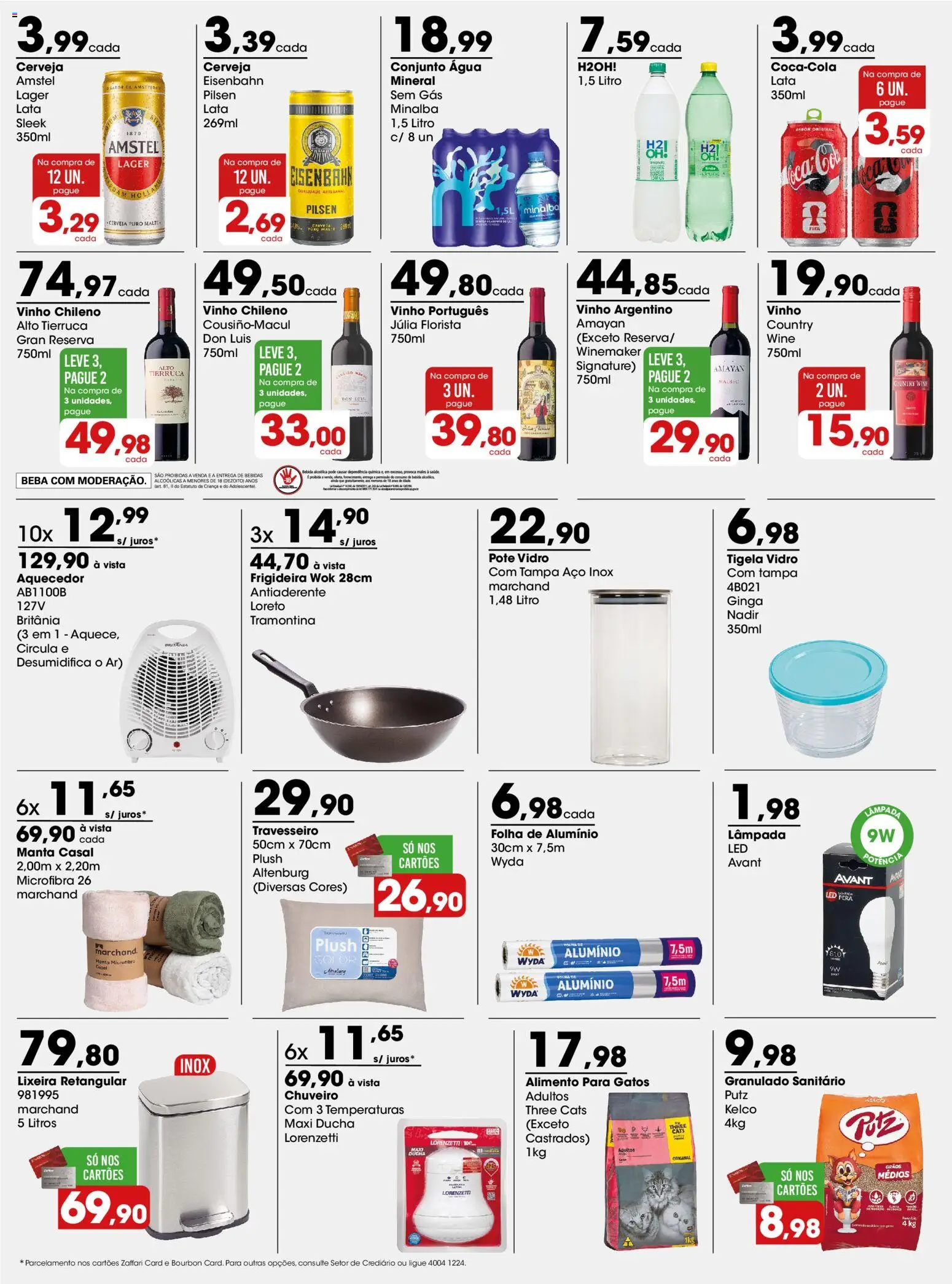 Zaffari Folheto - válido de 18.05.2026 | Página: 3 | Produtos: Pera, Travesseiro, Vinho, Cerveja