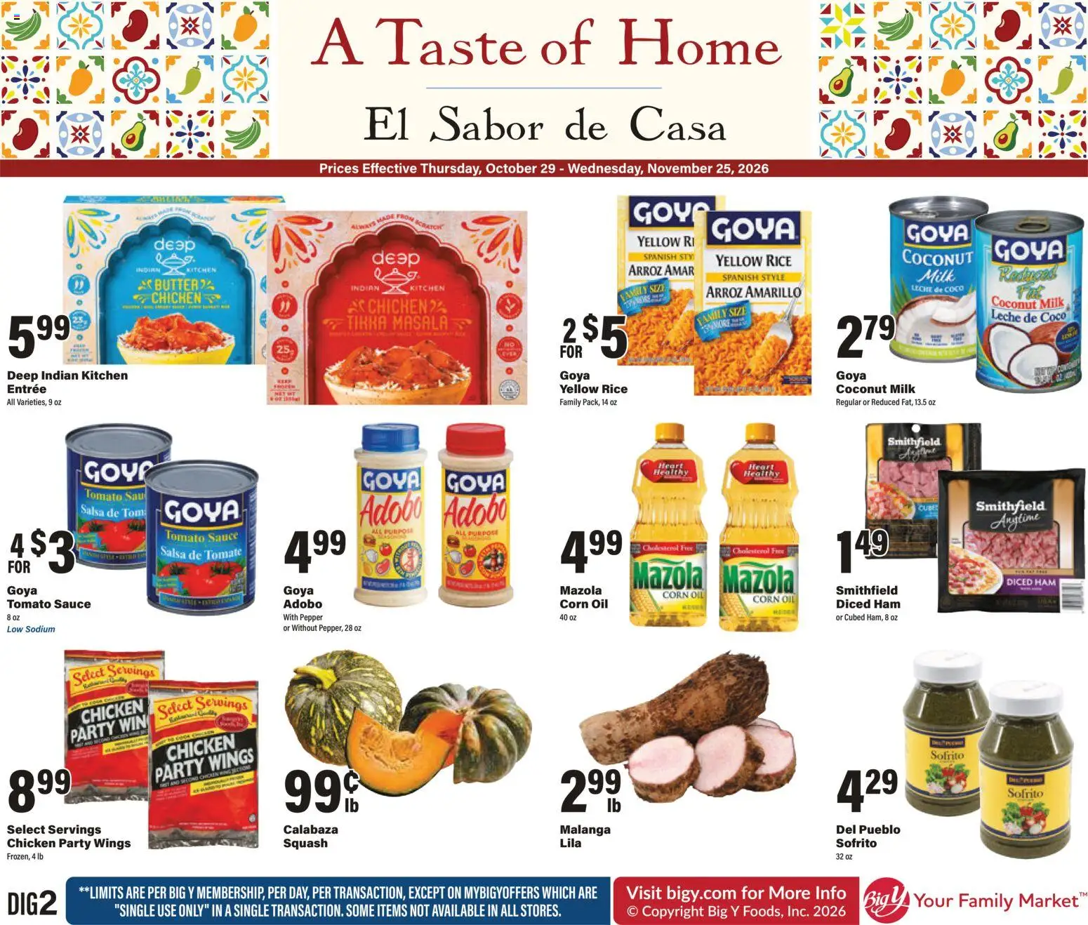 Big Y A Taste of Home - valid from 10/29/2026 | Page: 1