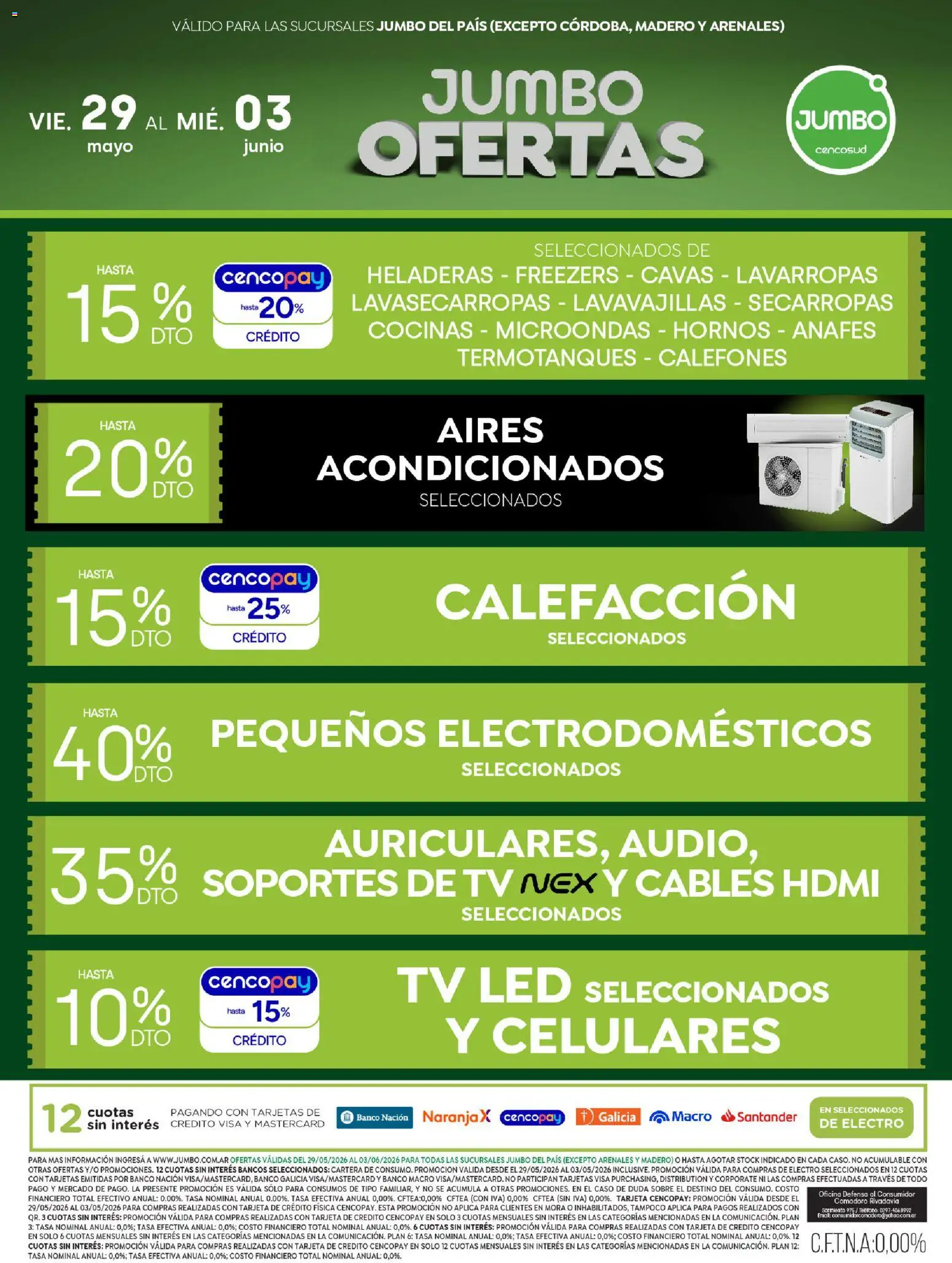 Jumbo - Ofertas | Electro y Hogar │ válido desde el 29.05.2026 | Página: 1 | Productos: Cartera, Lavavajillas, Lavarropas, Microondas
