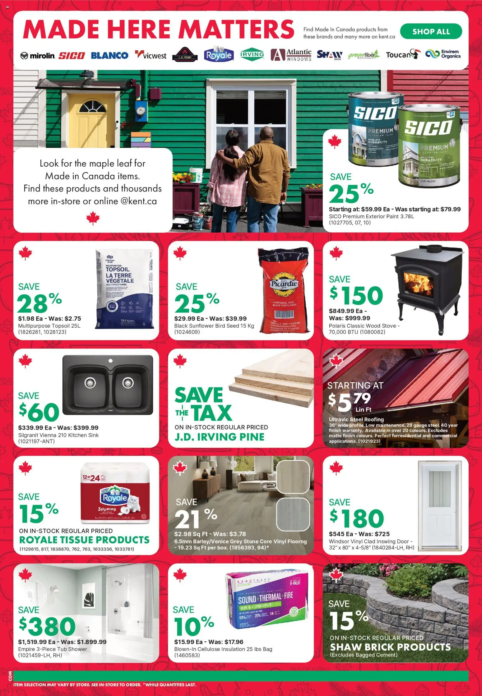 Kent flyer valid from Sep 3, 2026 | Page: 2 | Products: Sunflower, Bag, Stove, Cement