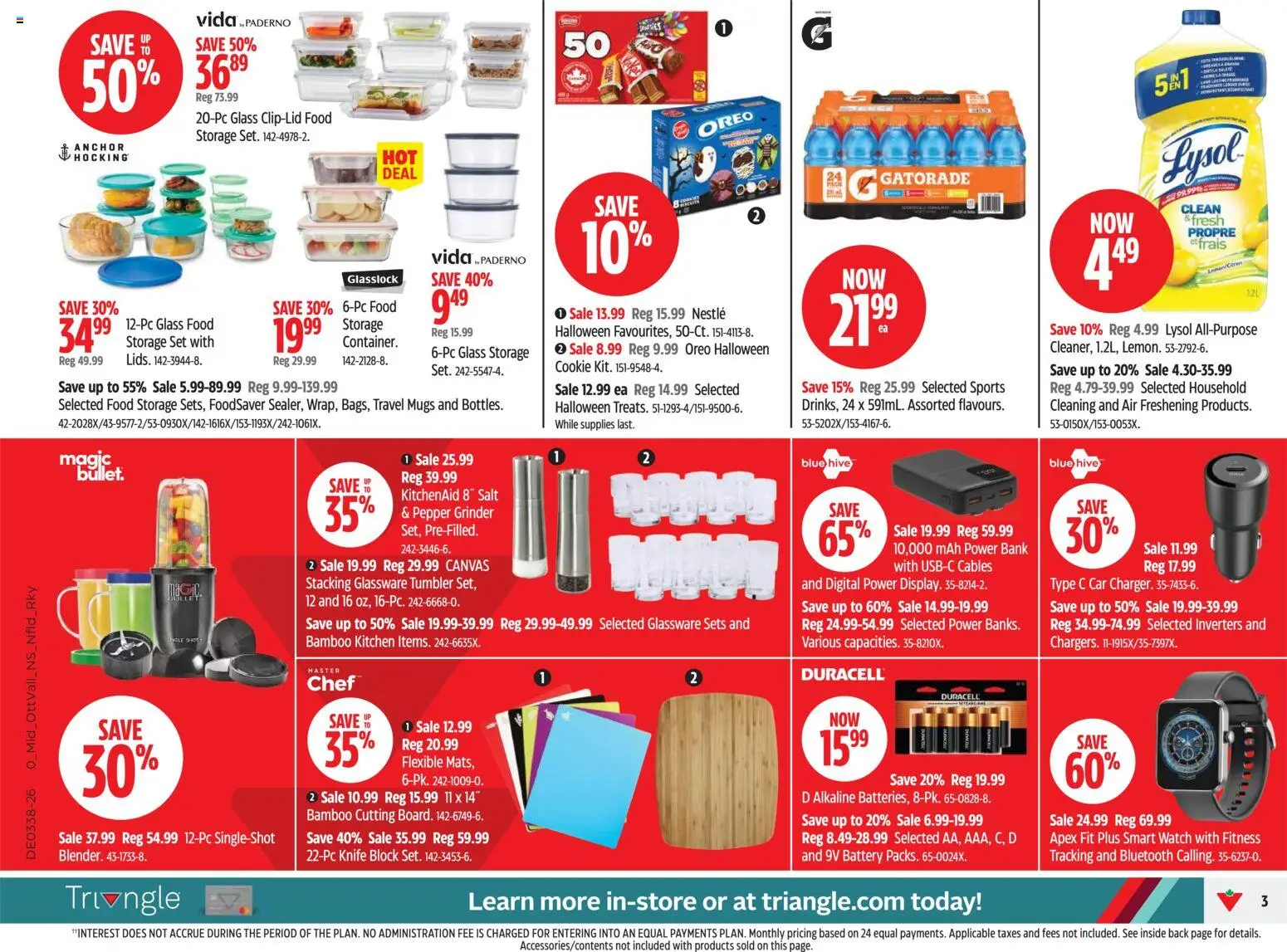 Canadian Tire flyer valid from Sep 17, 2026 | Page: 3 | Products: Watch, Grinder, Salt, Food