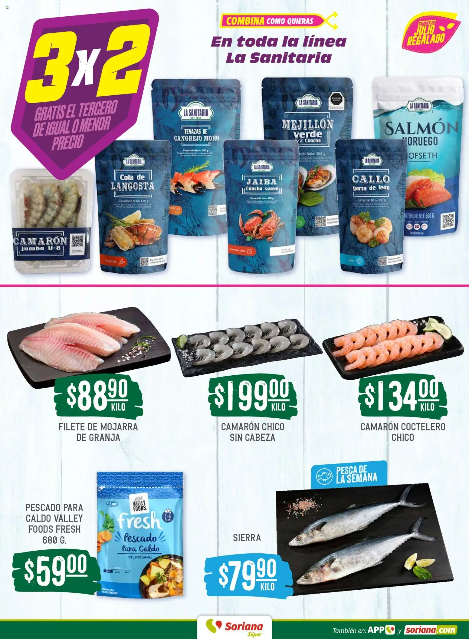 Nuevas ofertas de Soriana válidas en toda la República Mexicana desde el 16.06.2026. ¡Encuentra las mejores ofertas en Soriana Martes y Miércoles del Campo Súper: Tamaulipas (excepto Cd. Victoria y Tampico)! | Página: 6 | Productos: Sierra