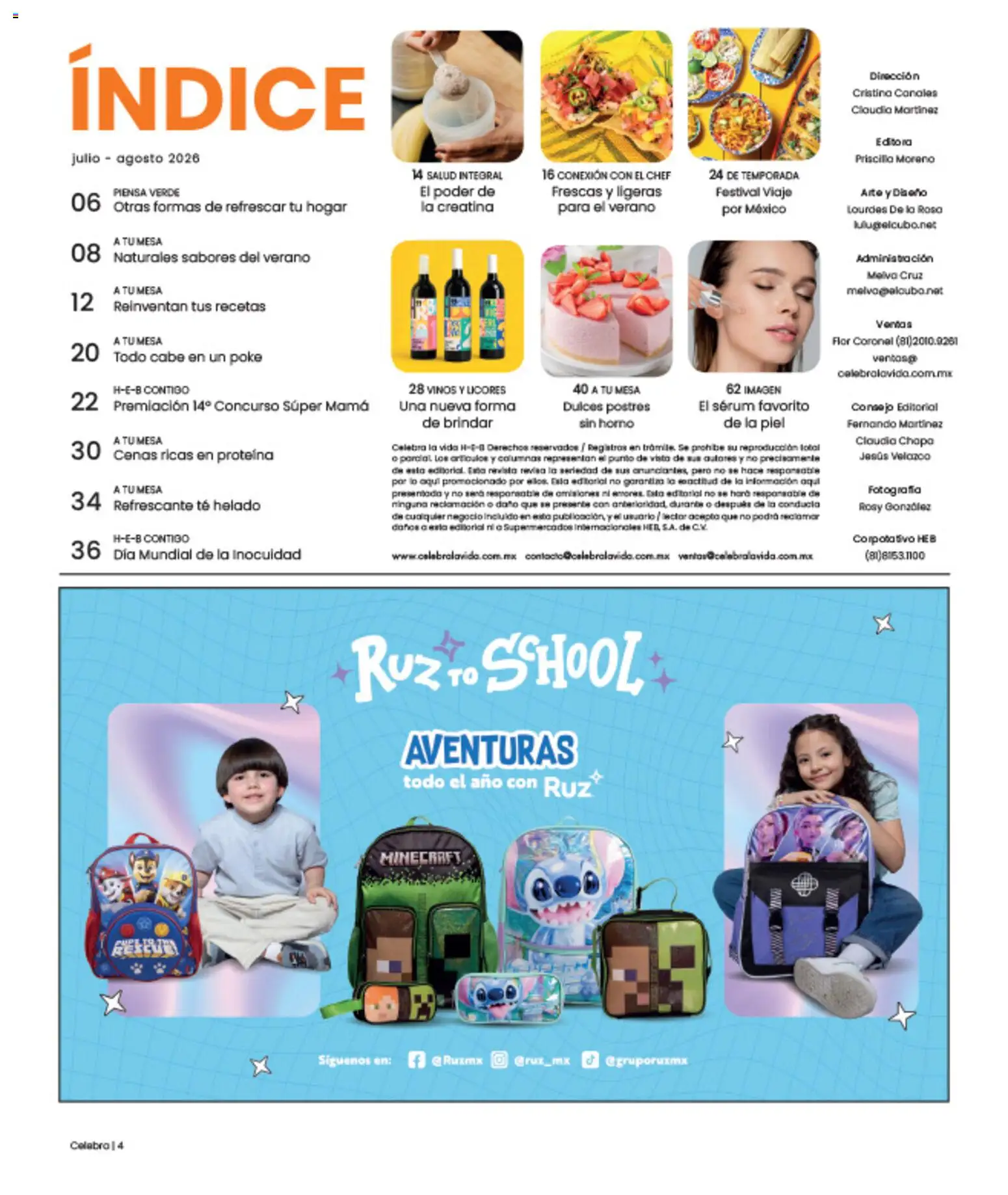 Nuevas ofertas de H-E-B válidas en toda la República Mexicana desde el 01/07/2026. ¡Encuentra las mejores ofertas en H-E-B folleto Celebra! | Página: 4 | Productos: Serum, Dulces, Helado, Chapa