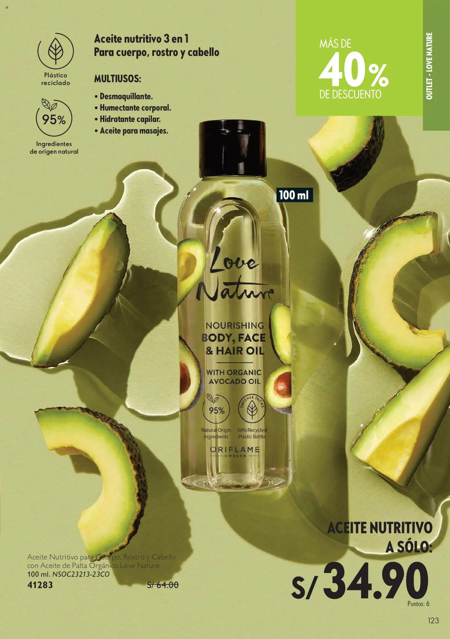Catálogo Oriflame válido desde 01/08/2026 | Página: 123 | Productos: Aceite