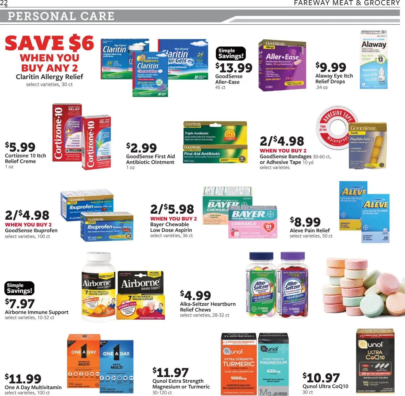 Fareway Weekly Ad - valid from 08/31/2026 | Page: 22 | Products: Multivitamin, CoQ10, Meat, Water