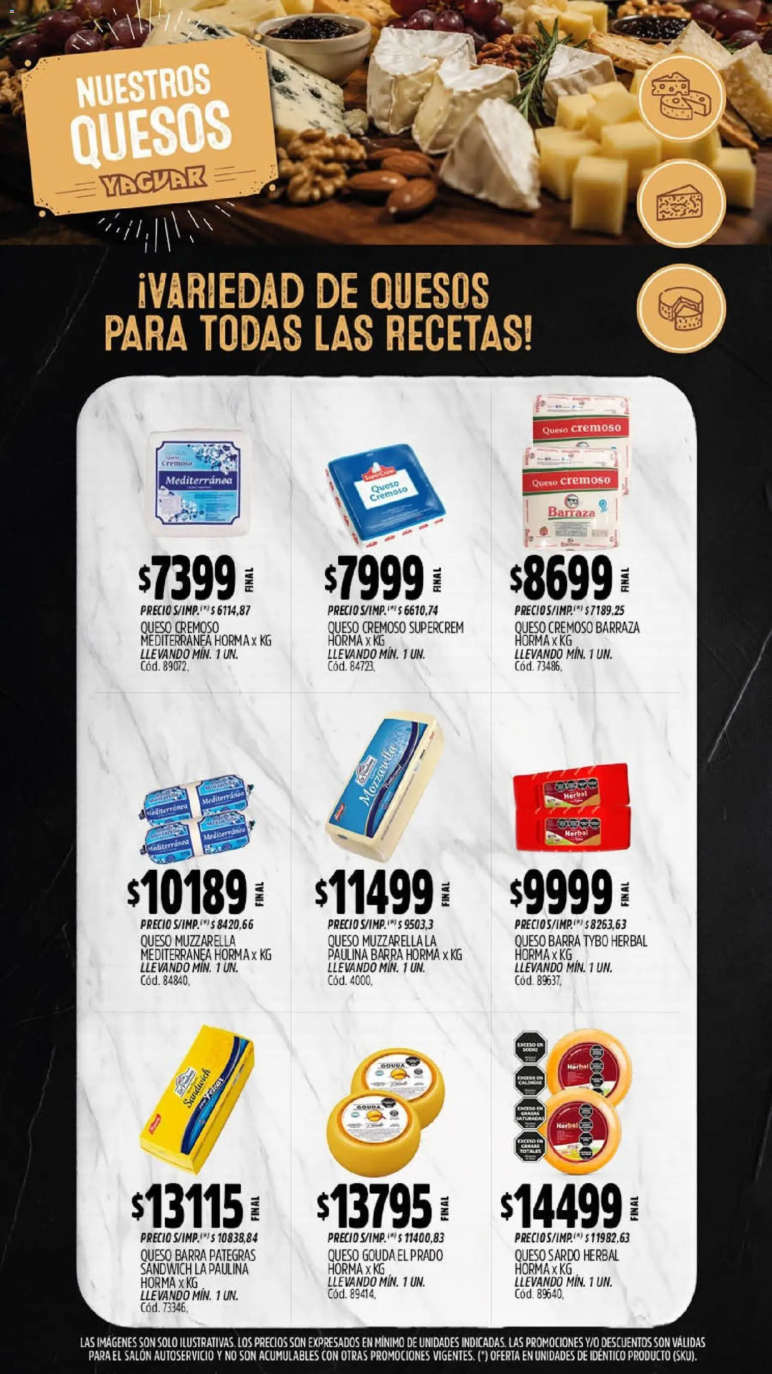 Yaguar - Oferta Semanal Misiones │ válido desde el 14/09/2026 | Página: 8 | Productos: Mozzarella, Queso Gouda, Muzzarella, Queso