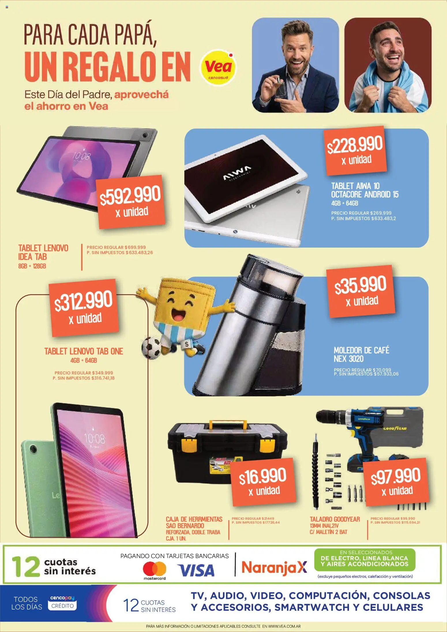 Vea - Volante Especial Dia del Padre │ válido desde el 08.06.2026 | Página: 23 | Productos: Caja, Tablet, Café, Maletin