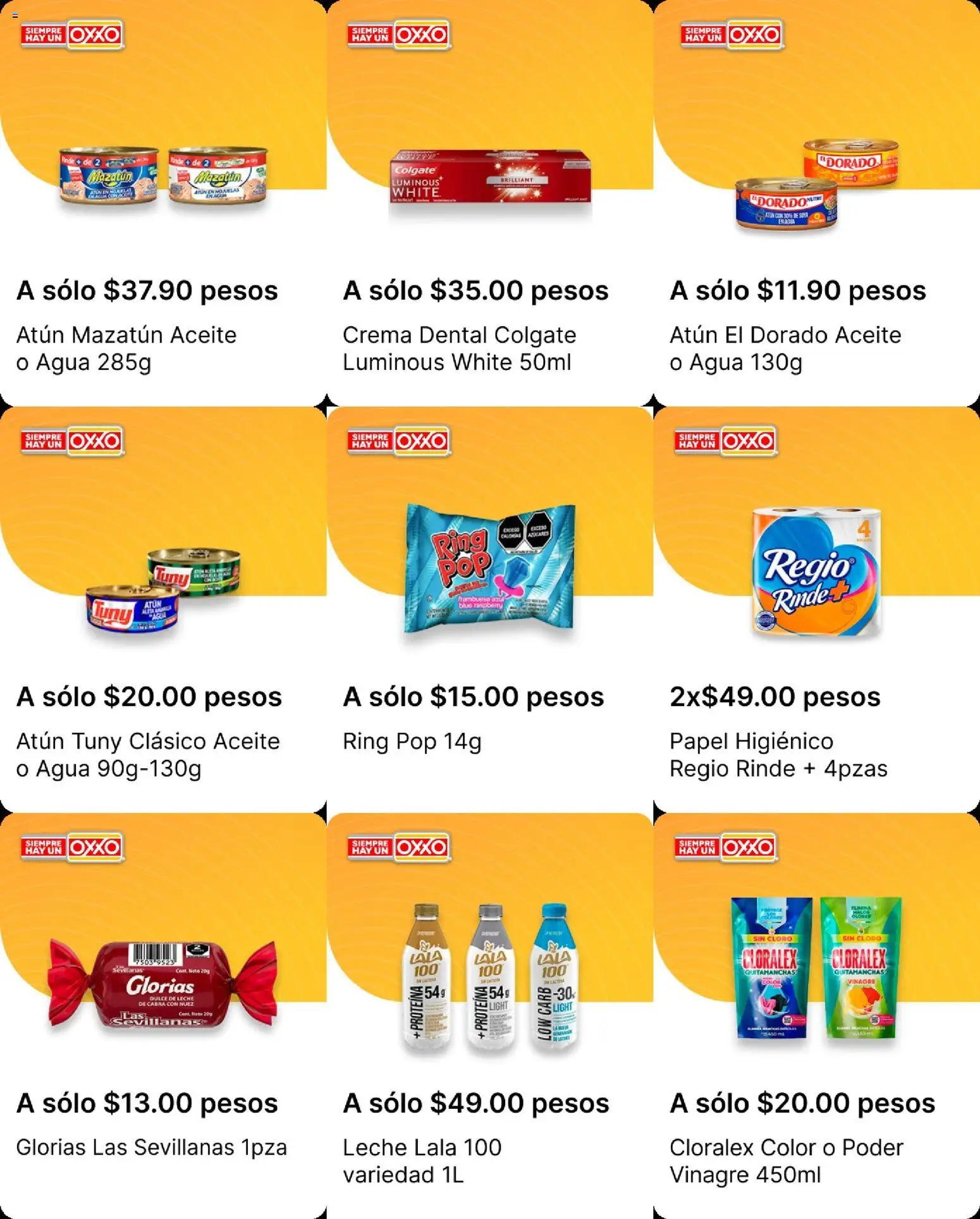 Nuevas ofertas de OXXO válidas en toda la República Mexicana desde el 03/09/2026. ¡Encuentra las mejores ofertas en OXXO folleto! | Página: 19 | Productos: Crema, Leche, Nuez, Proteína