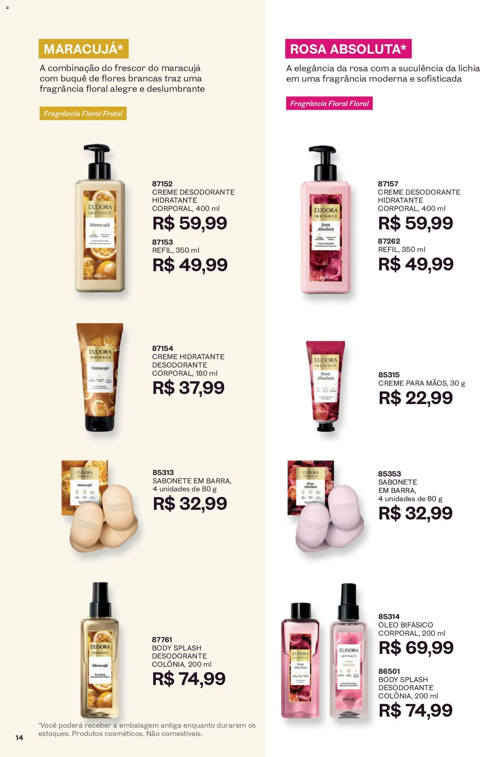 Eudora Folheto - válido de 16/09/2026 | Página: 17 | Produtos: Maracujá, Flores, Óleo, Sabonete