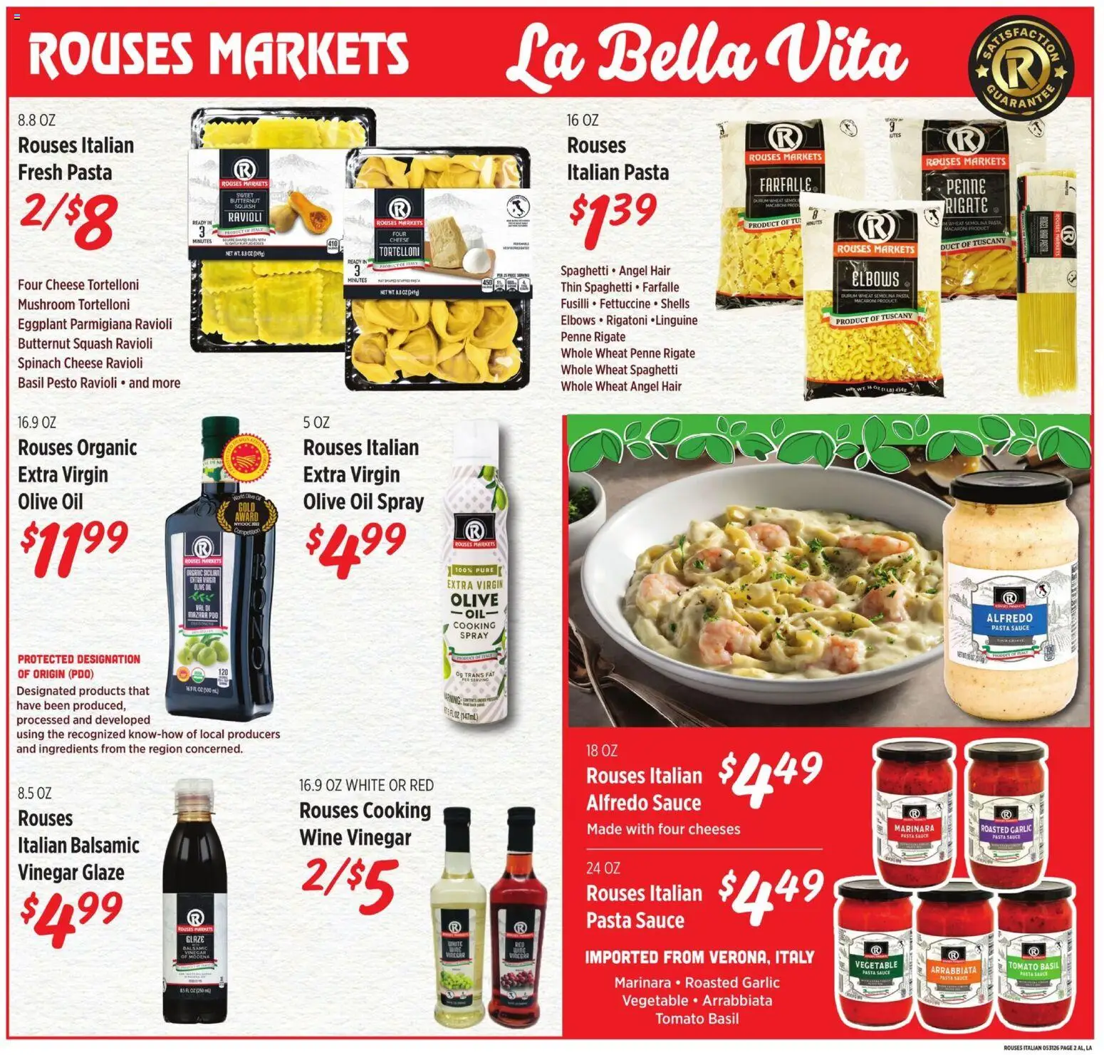 Rouses Monthly - LA - valid from 27.05.2026 | Page: 2 | Products: Cheese, Oil, Wine, Eggplant