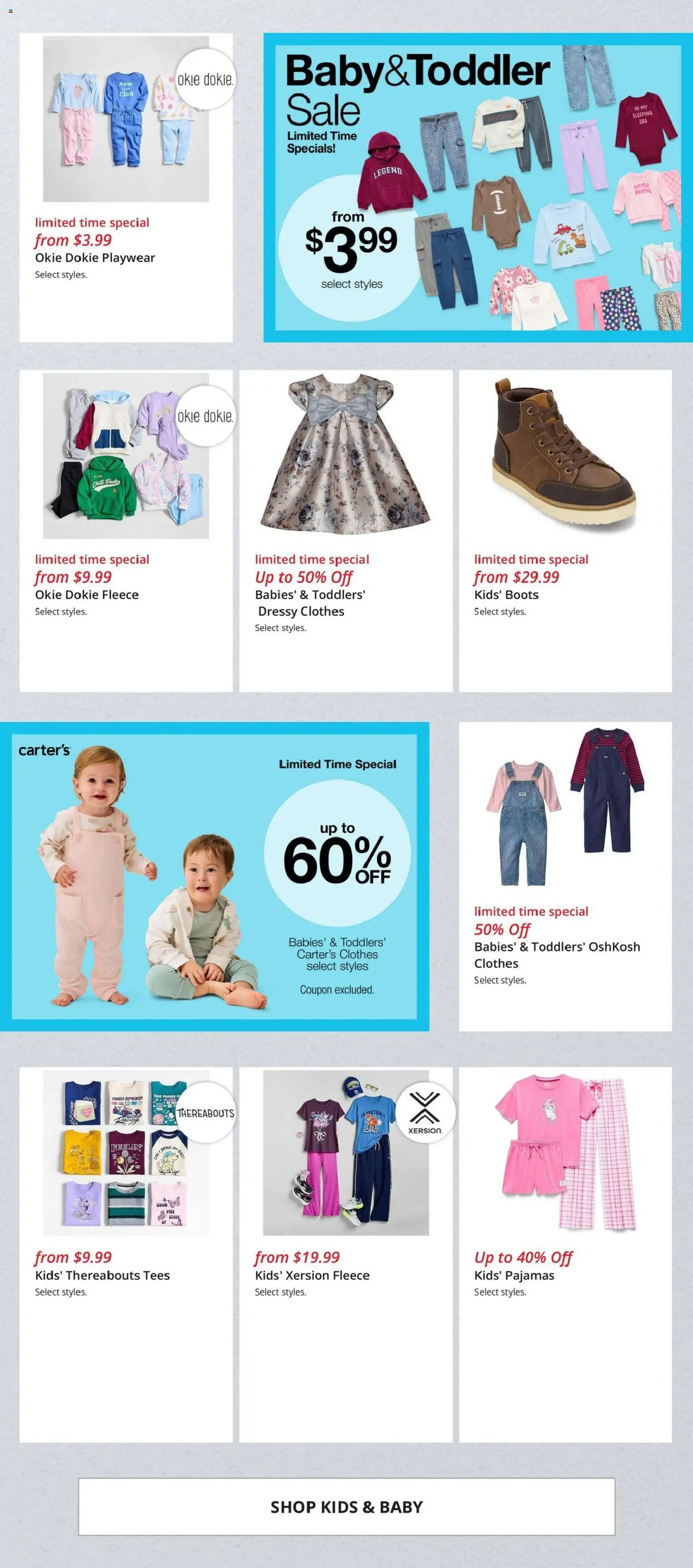 JCPenney Weekly Ad - valid from 09/08/2026 | Page: 5 | Products: Kids' pajamas, Clothes, Pajamas, Boots
