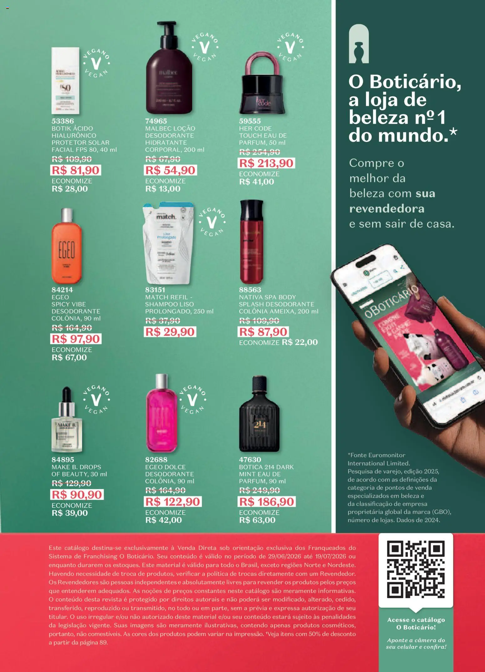 O Boticário Folheto - válido de 29/06/2026 | Página: 185 | Produtos: Celular, Protetor solar, Revista, Câmera