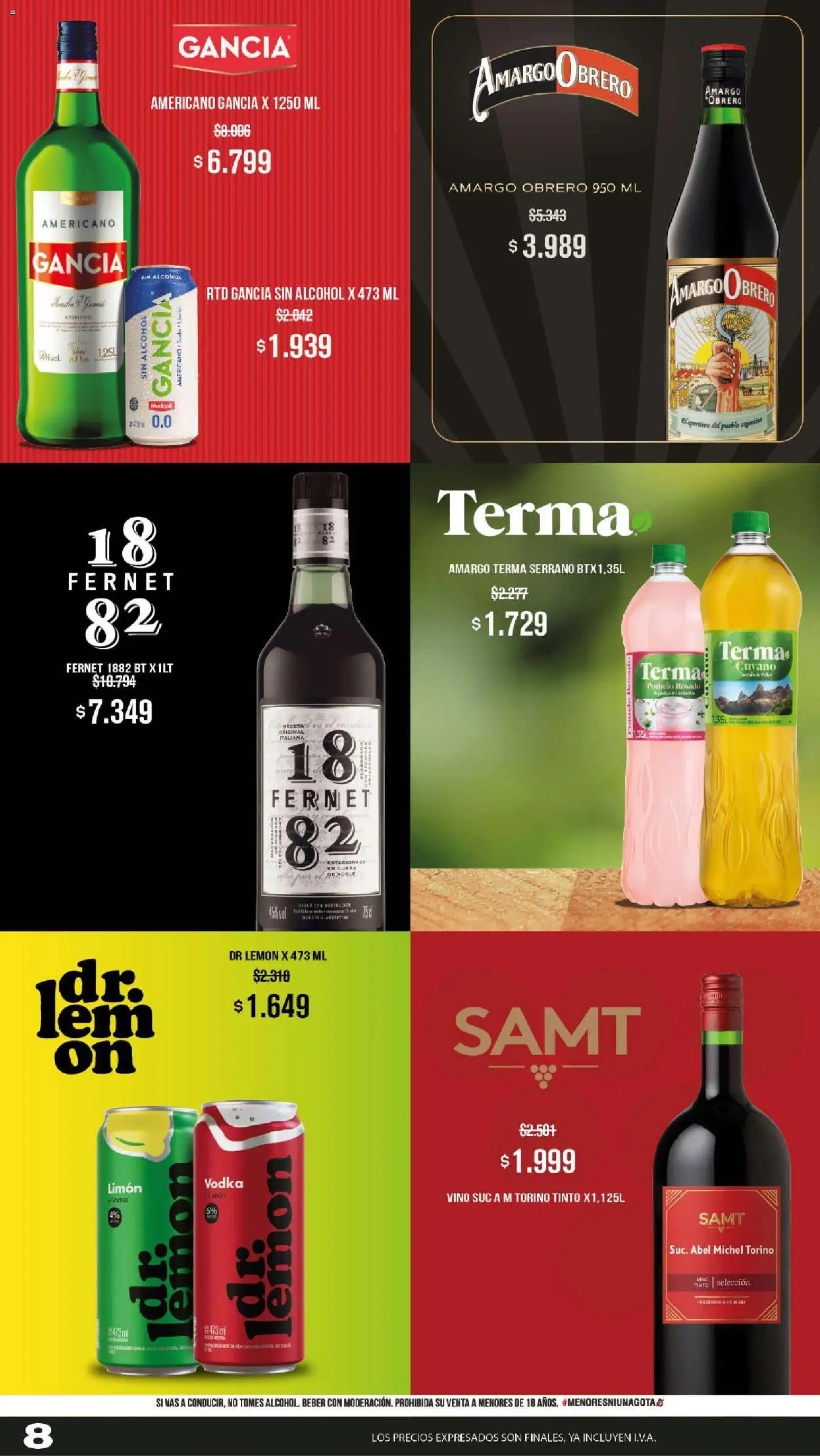 Makro ofertas │ válido desde el 02/07/2026 | Página: 9 | Productos: Vodka, Fernet, Limón, Vino