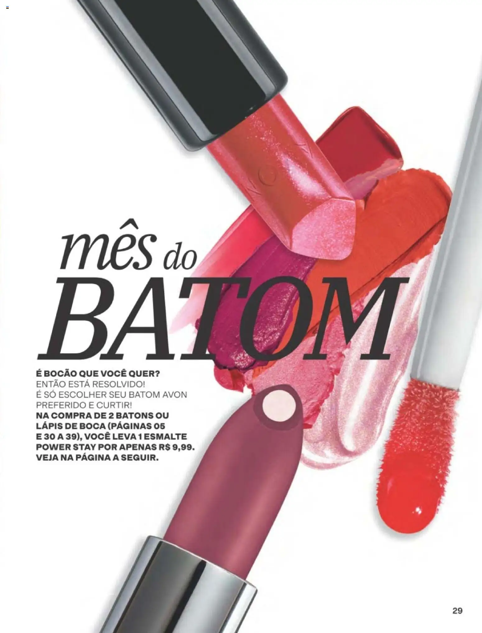 Avon Folheto - válido de 19/07/2026 | Página: 29 | Produtos: Batom, Lápis