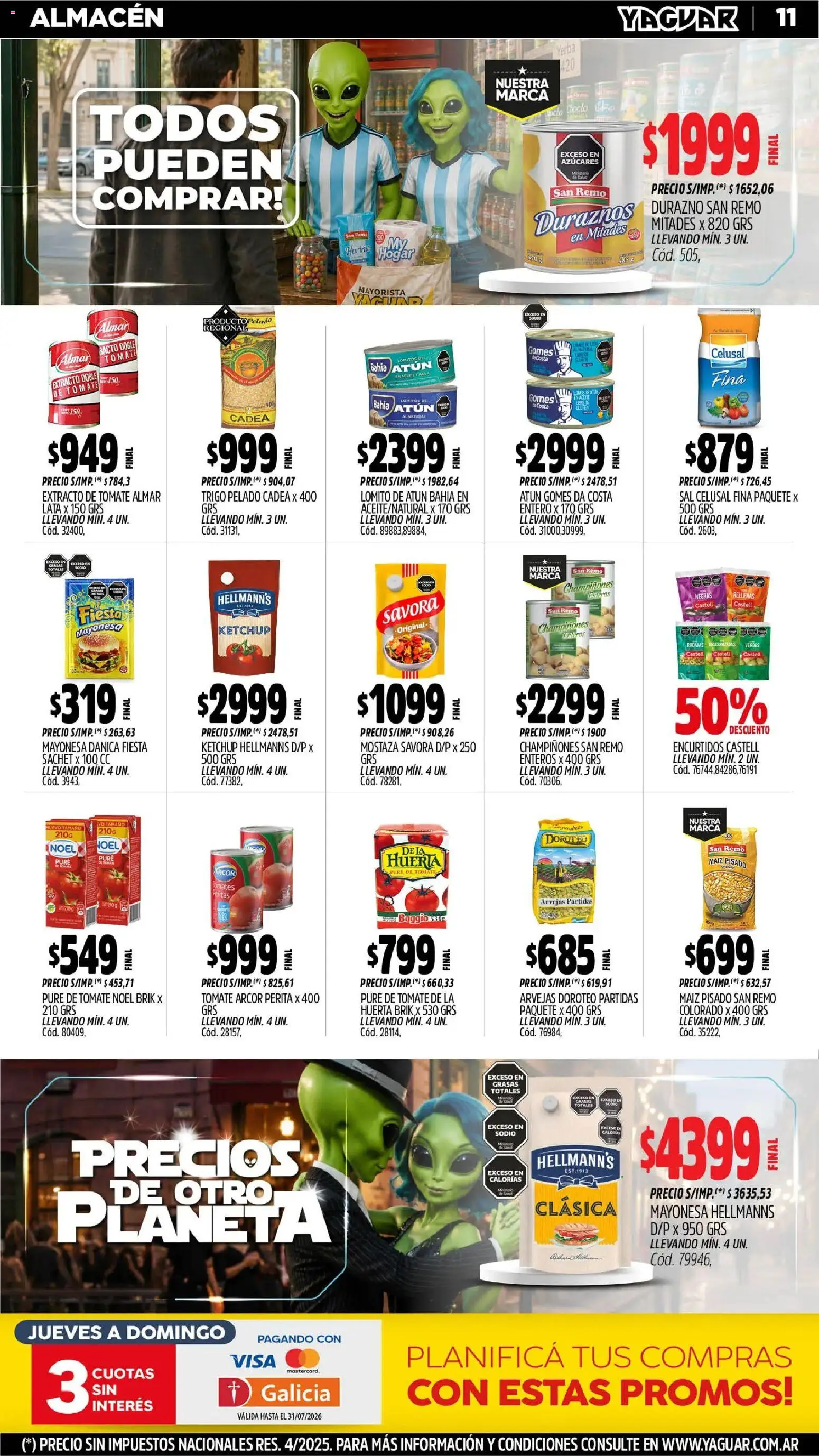 Yaguar - Oferta Semanal San Juan │ válido desde el 29/06/2026 | Página: 12 | Productos: Yerba, Mostaza, Atún, Tomate