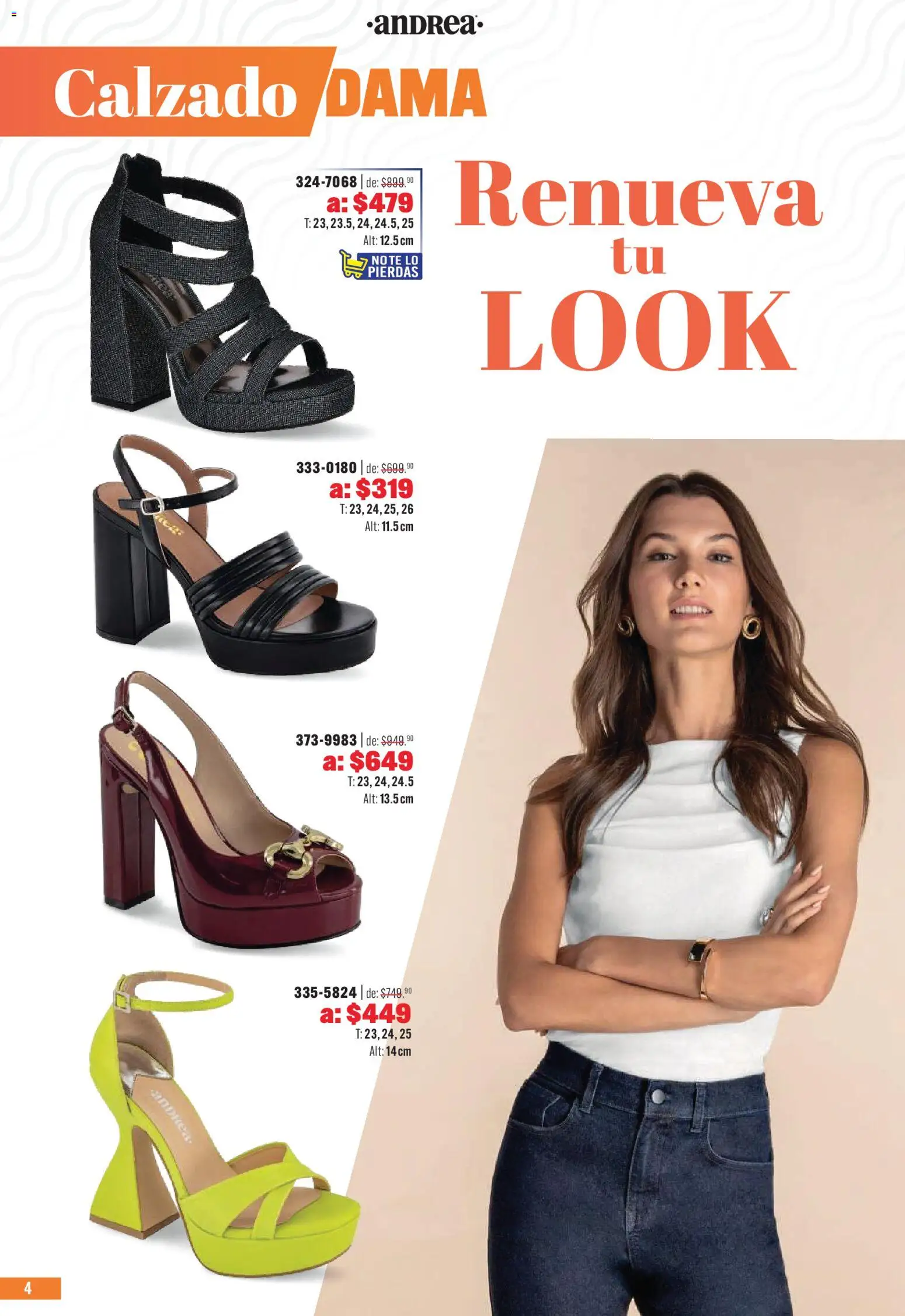 Nuevas ofertas de Andrea válidas en toda la República Mexicana desde el 03.05.2026. ¡Encuentra las mejores ofertas en Andrea catálogo Outlet! | Página: 4