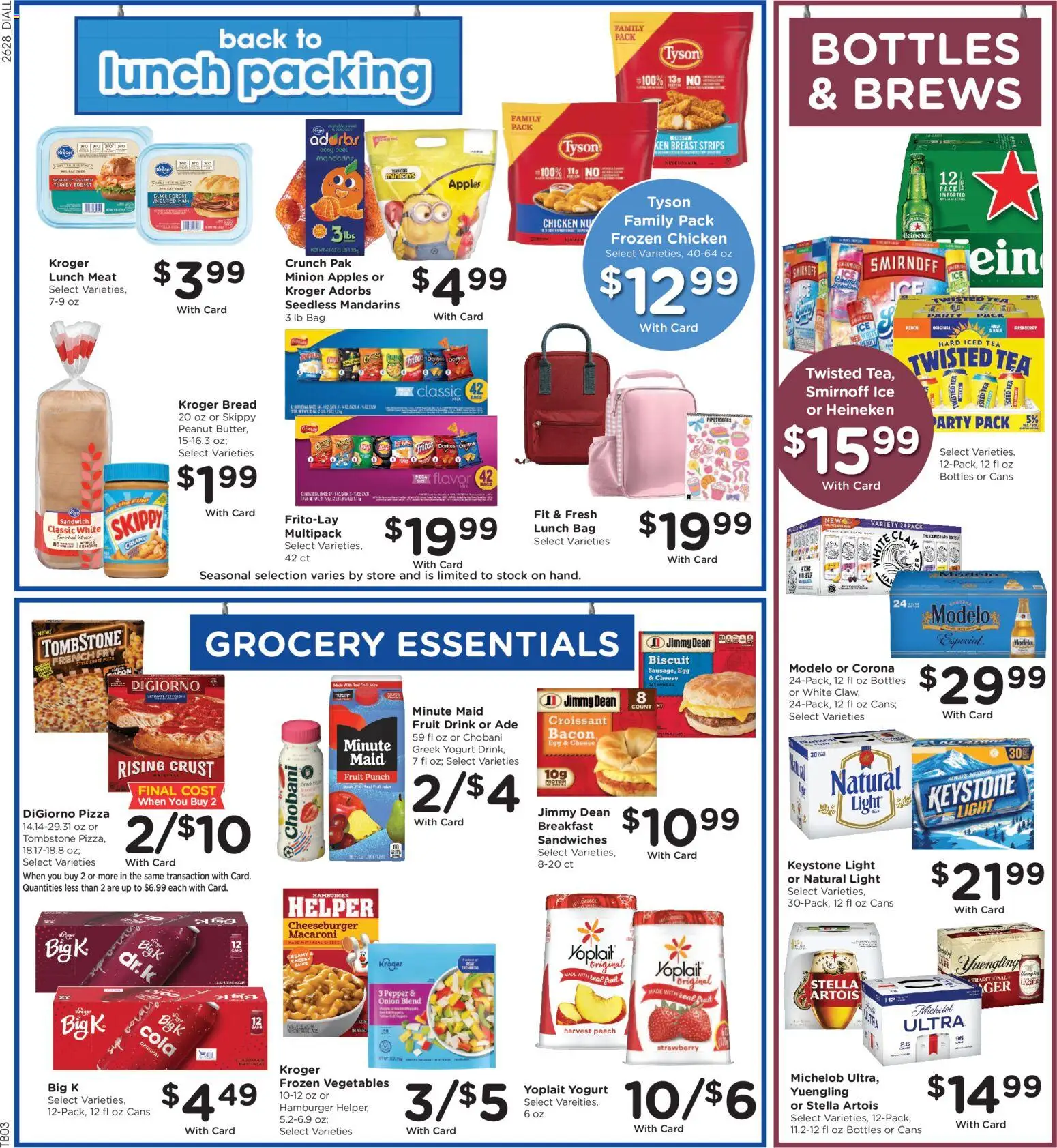 Dillons Weekly Ad - valid from 08/12/2026 | Page: 7 | Products: Cheese, Bread, Heineken, Bag