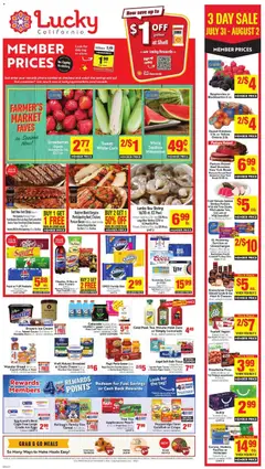 Preview of Lucky Supermarkets weekly ads valid from 07/29/2026