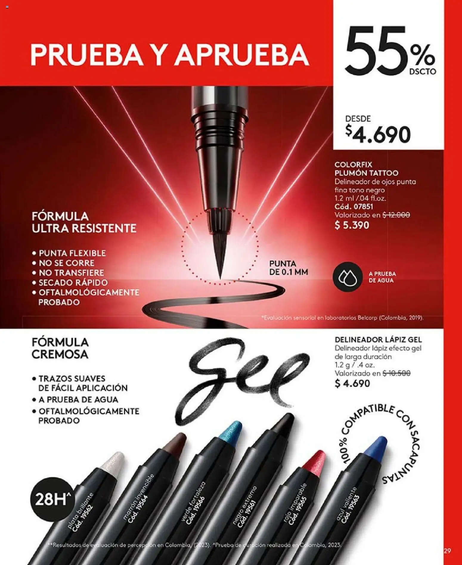 Catálogo Ésika Campaña 4 │ válido desde el 15.02.2026 | Página: 29 | Productos: Agua, Flexible, Delineador de ojos, Delineador
