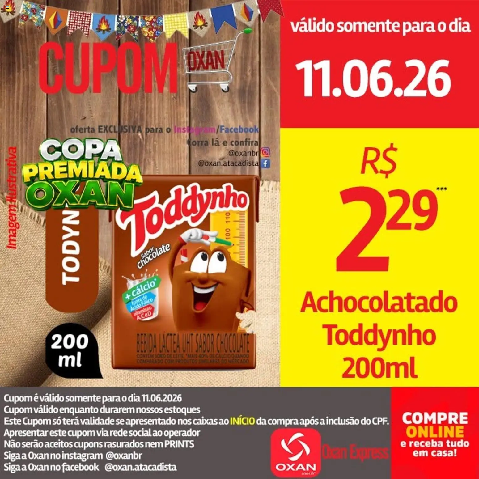 Oxan Atacadista Folheto - válido de 11.06.2026 | Página: 19 | Produtos: Achocolatado, Chocolate, Cálcio, Bebida