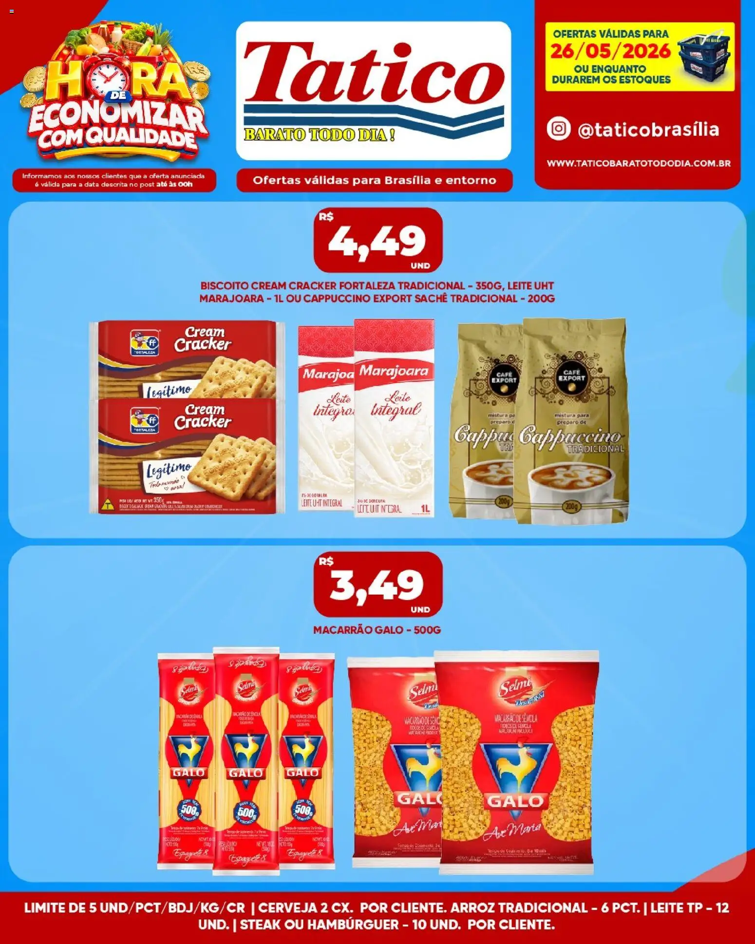 Tatico Folheto - válido de 27.05.2026 | Página: 27 | Produtos: Biscoito, Café, Macarrão, Hambúrguer