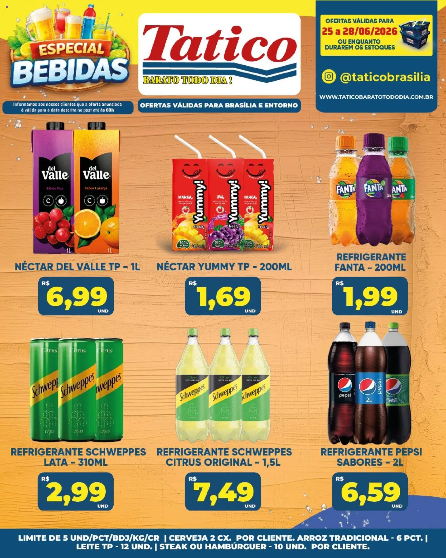 Tatico Folheto - válido de 29/06/2026 | Página: 57 | Produtos: Fanta, Cerveja, Hambúrguer, Refrigerante