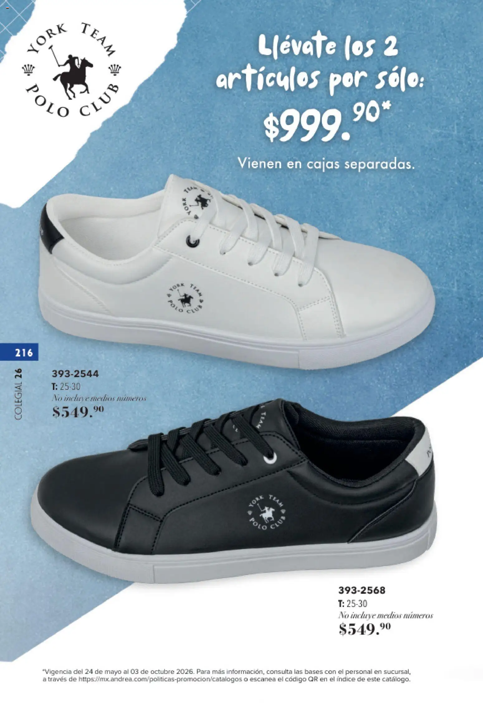 Nuevas ofertas de Andrea válidas en toda la República Mexicana desde el 23/05/2026. ¡Encuentra las mejores ofertas en Andrea catálogo Colegial! | Página: 216