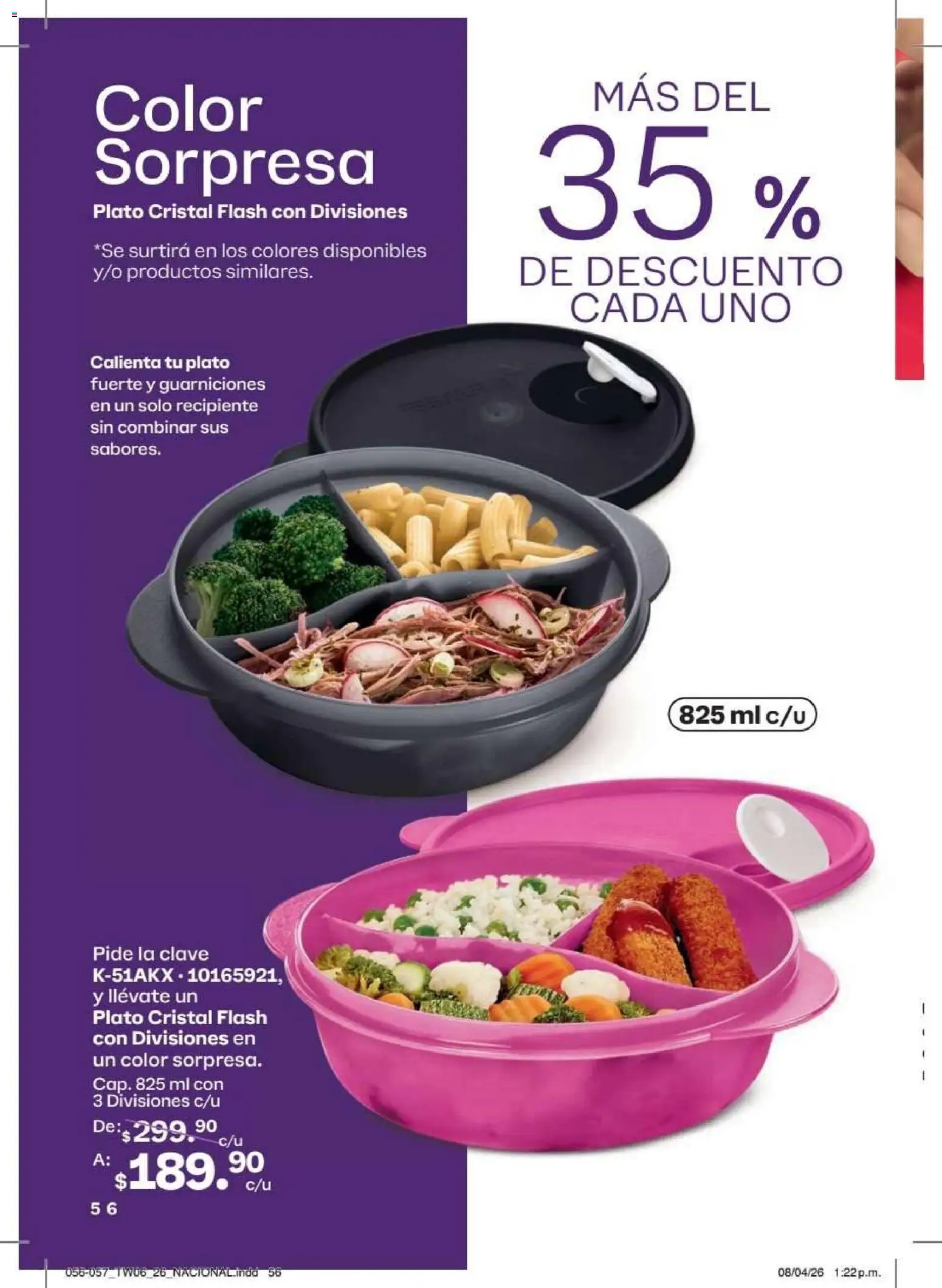 Nuevas ofertas de Tupperware válidas en toda la República Mexicana desde el 18/05/2026. ¡Encuentra las mejores ofertas en Tupperware catálogo! | Página: 56