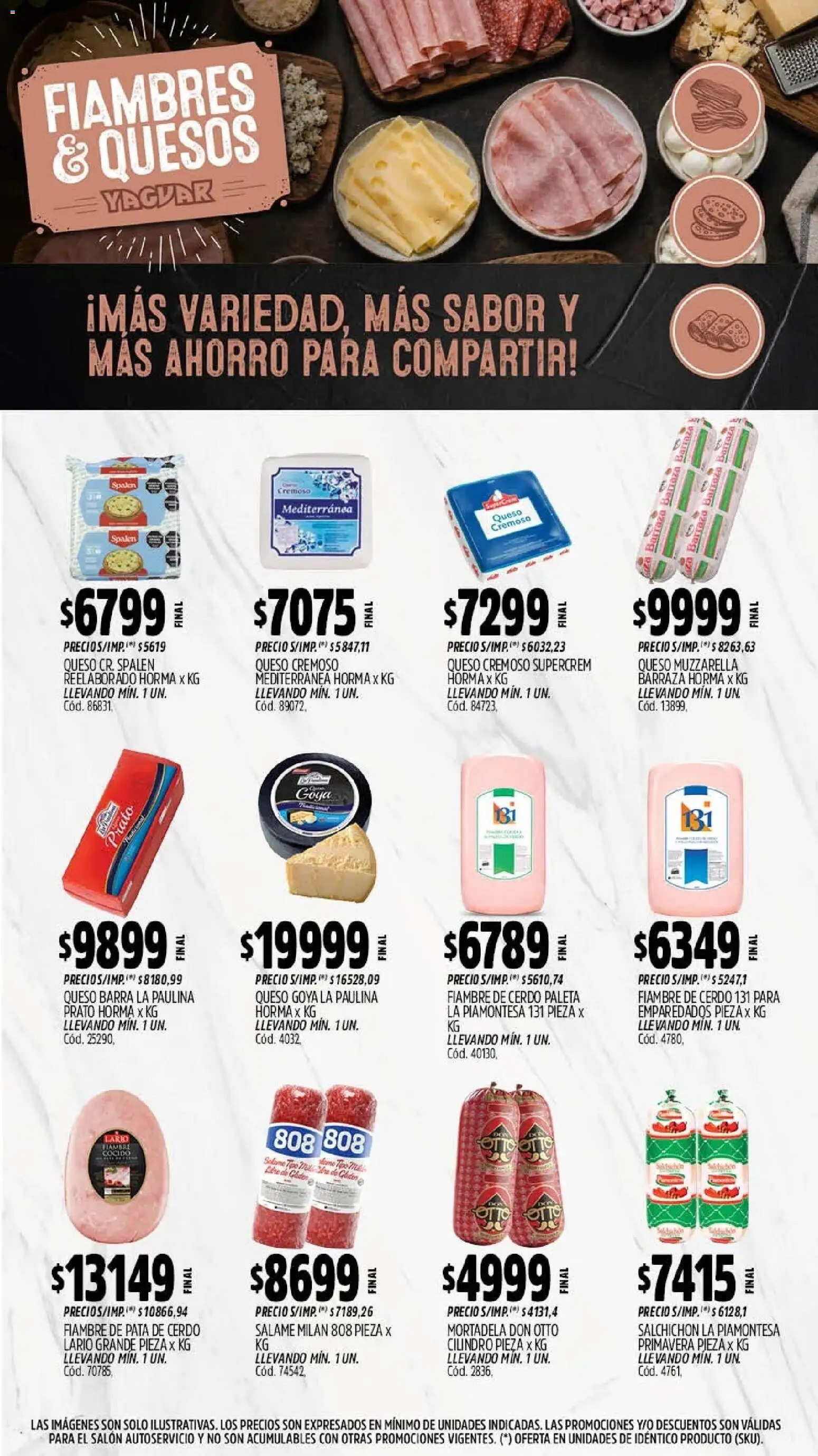 Yaguar - Oferta Semanal Jujuy │ válido desde el 21/09/2026 | Página: 8 | Productos: Pata de cerdo, Muzzarella, Paleta, Queso