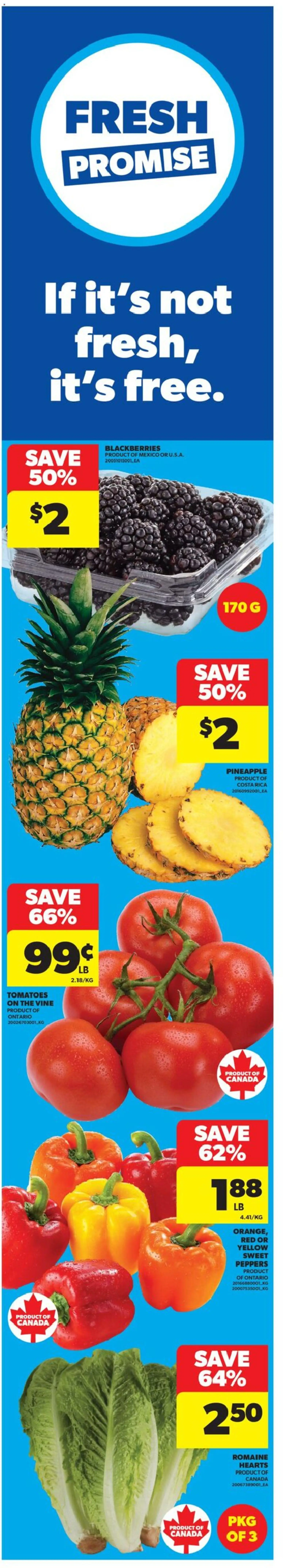 Real Canadian Superstore flyer valid from Jul 9, 2026 | Page: 3 | Products: Pineapple, Tomatoes